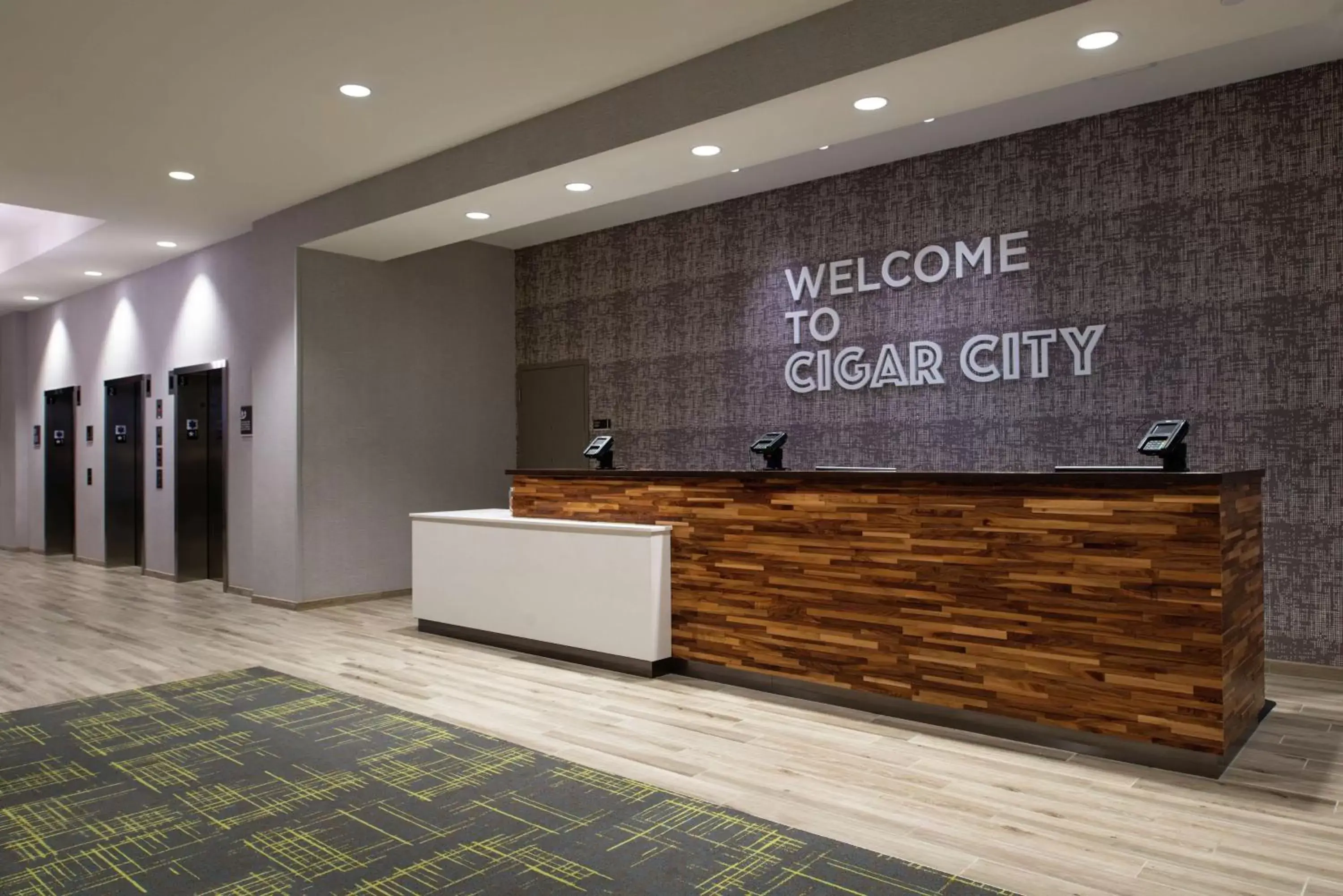 Lobby or reception in Hampton Inn Tampa Downtown Channel District Lobby or reception in Hampton Inn Tampa Downtown Channel District