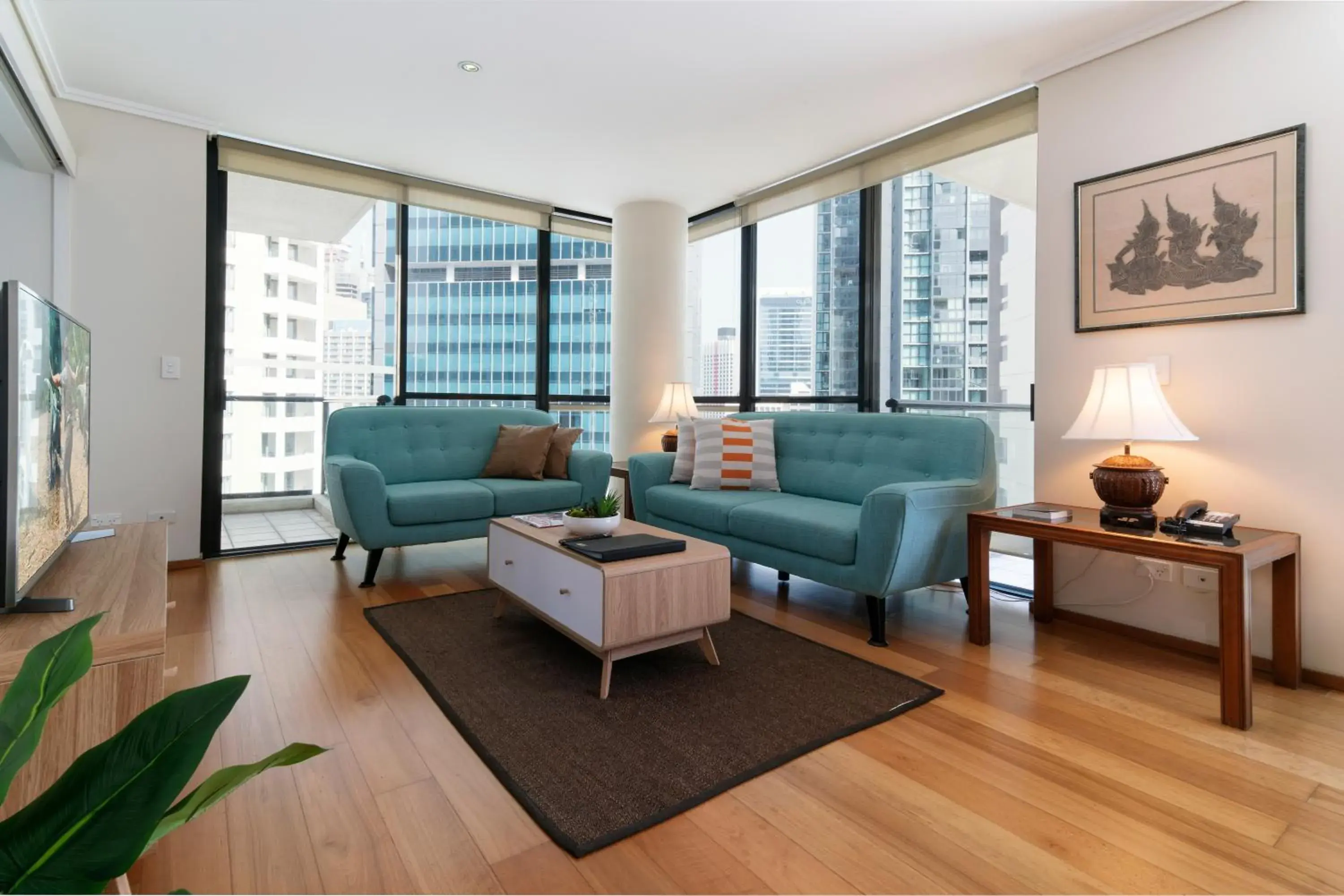 Living room, Seating Area in Quest River Park Central