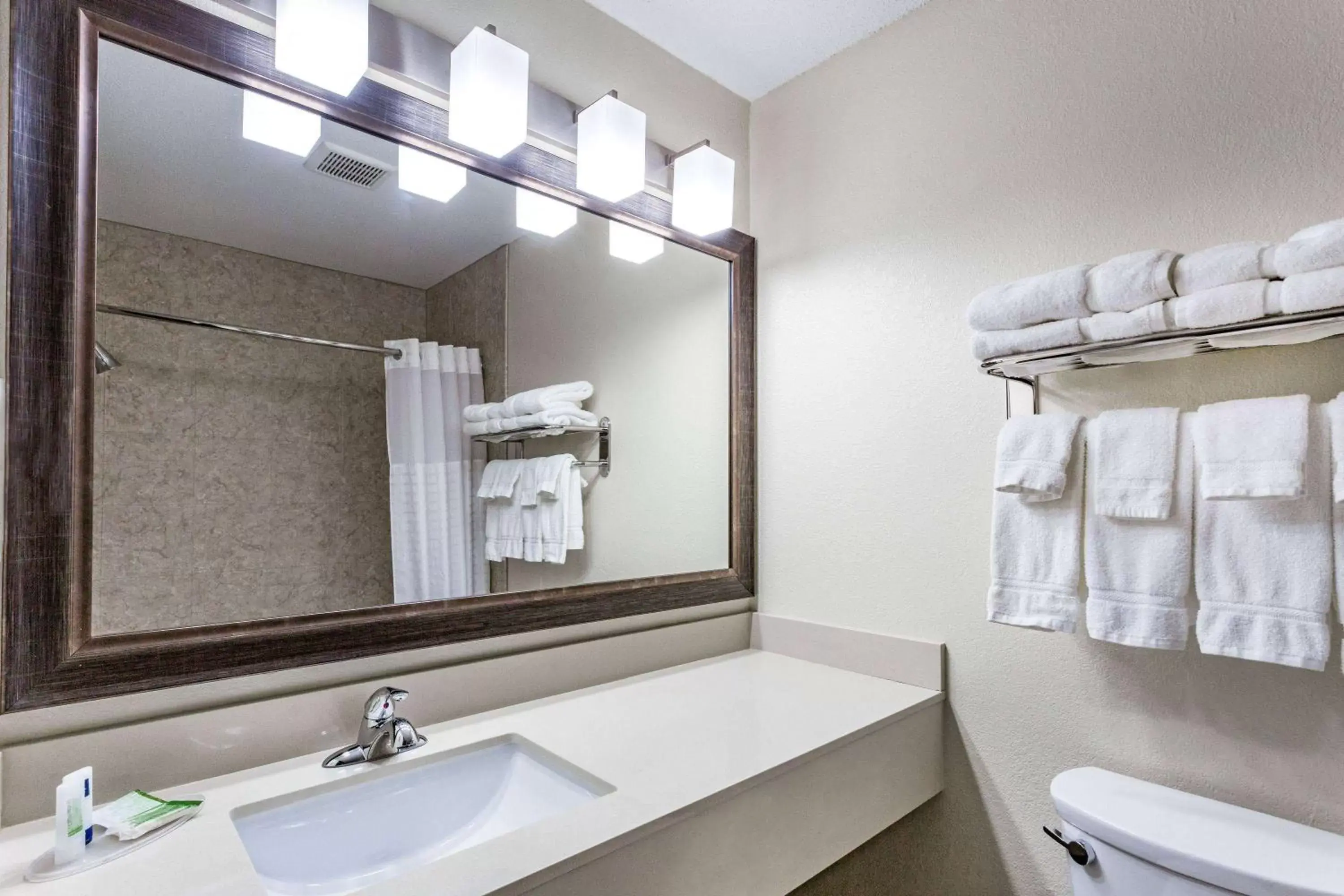 Bathroom in AmericInn by Wyndham Sleepy Eye