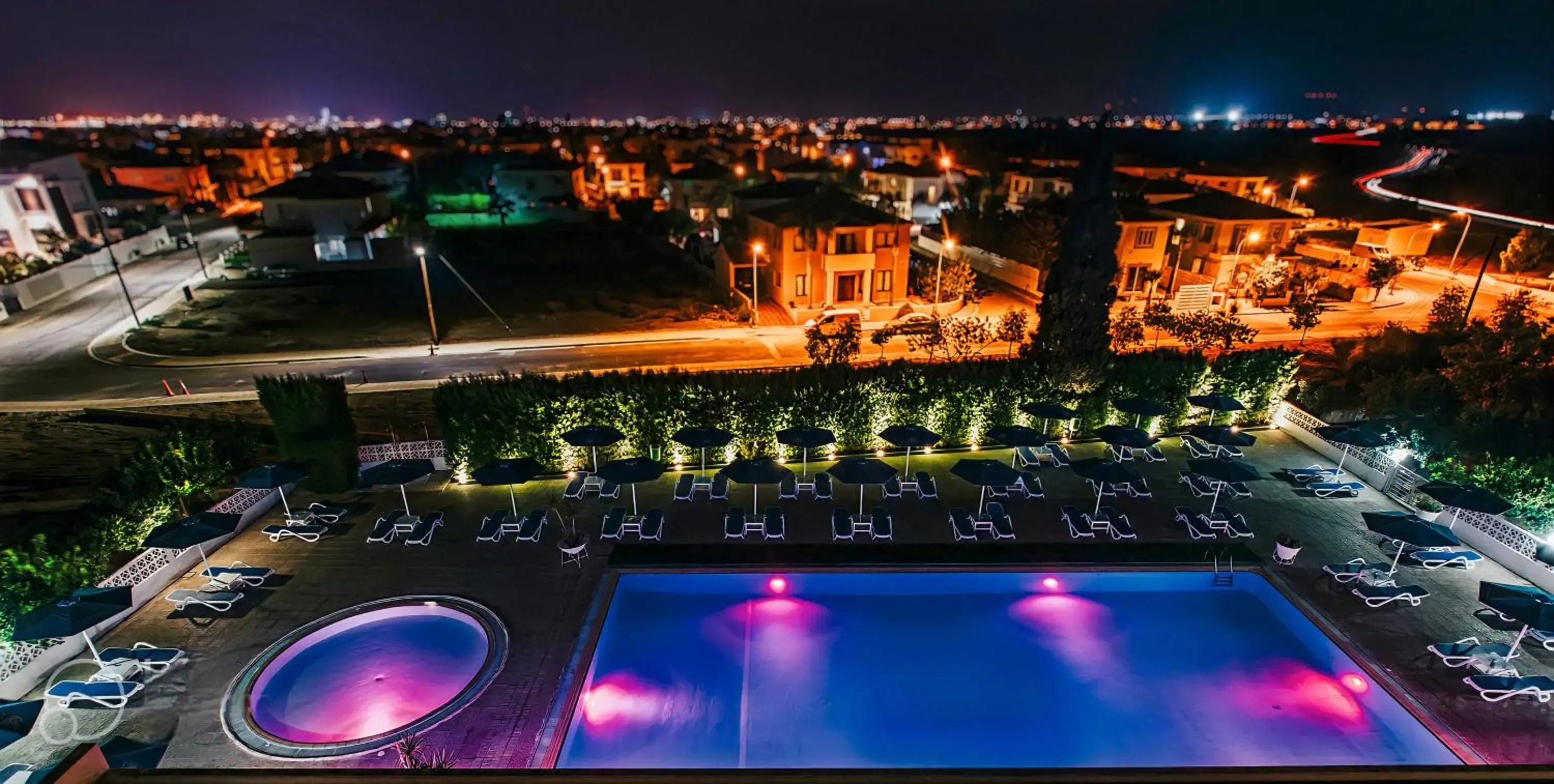 Night, Pool View in Sveltos Hotel