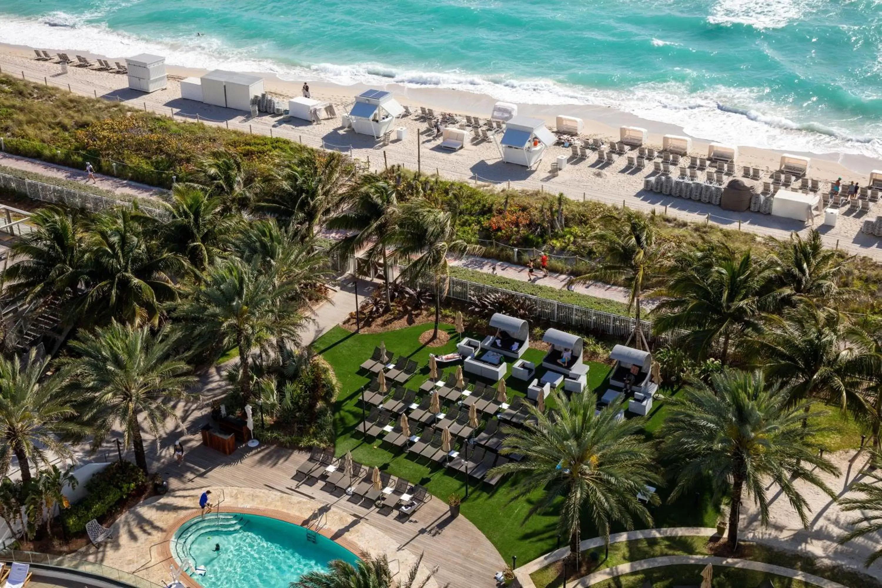 Beach, Bird's-eye View in Nobu Hotel Miami Beach