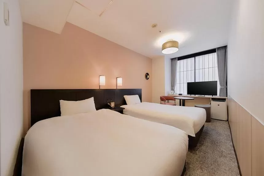 Photo of the whole room, Bed in Kyoto Tower Hotel