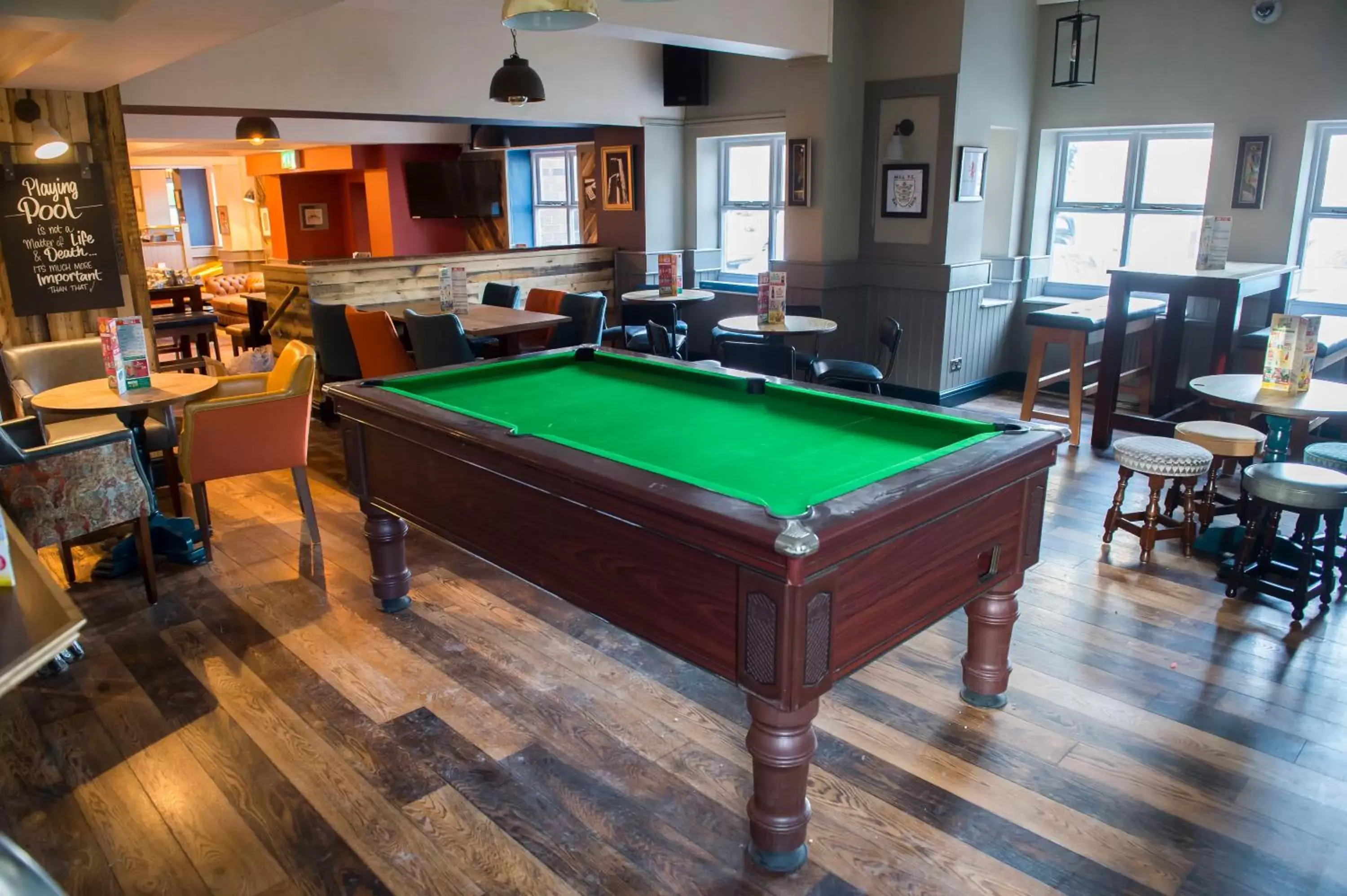 Game Room, Billiards in Old Grey Mare Inn by Greene King Inns
