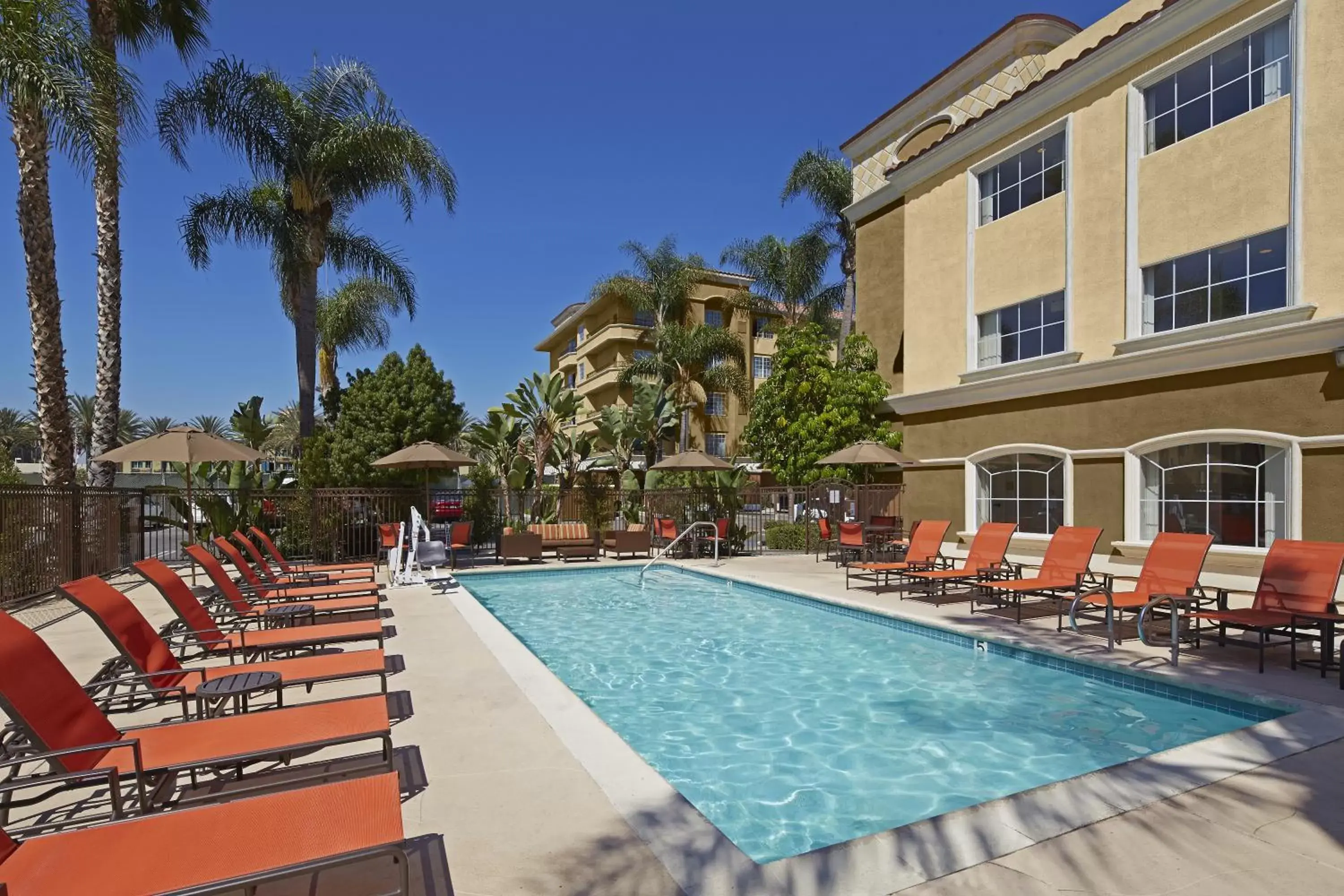 Swimming Pool in Portofino Inn and Suites Anaheim Hotel