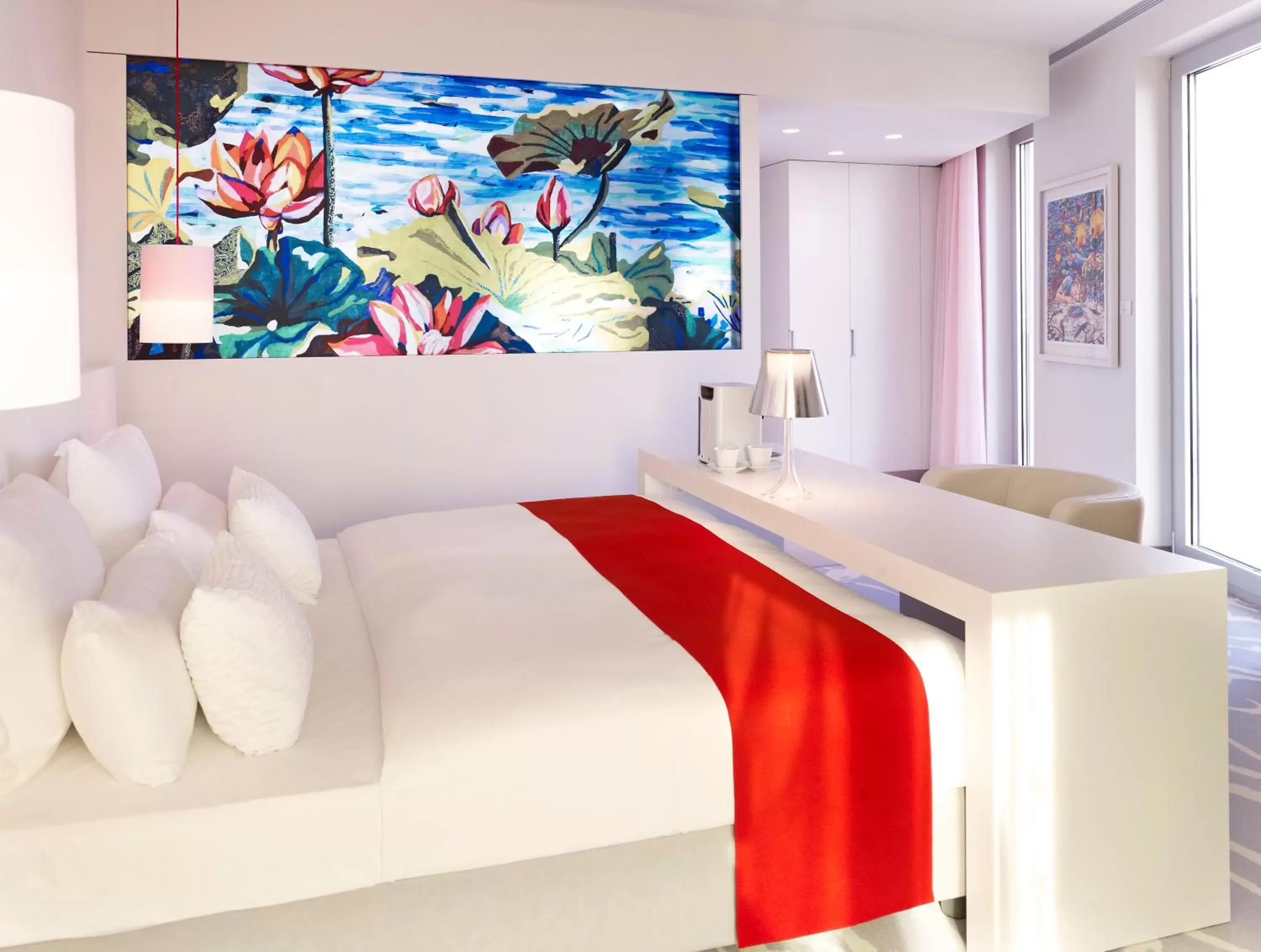 Bed in art'otel cologne, Powered by Radisson Hotels