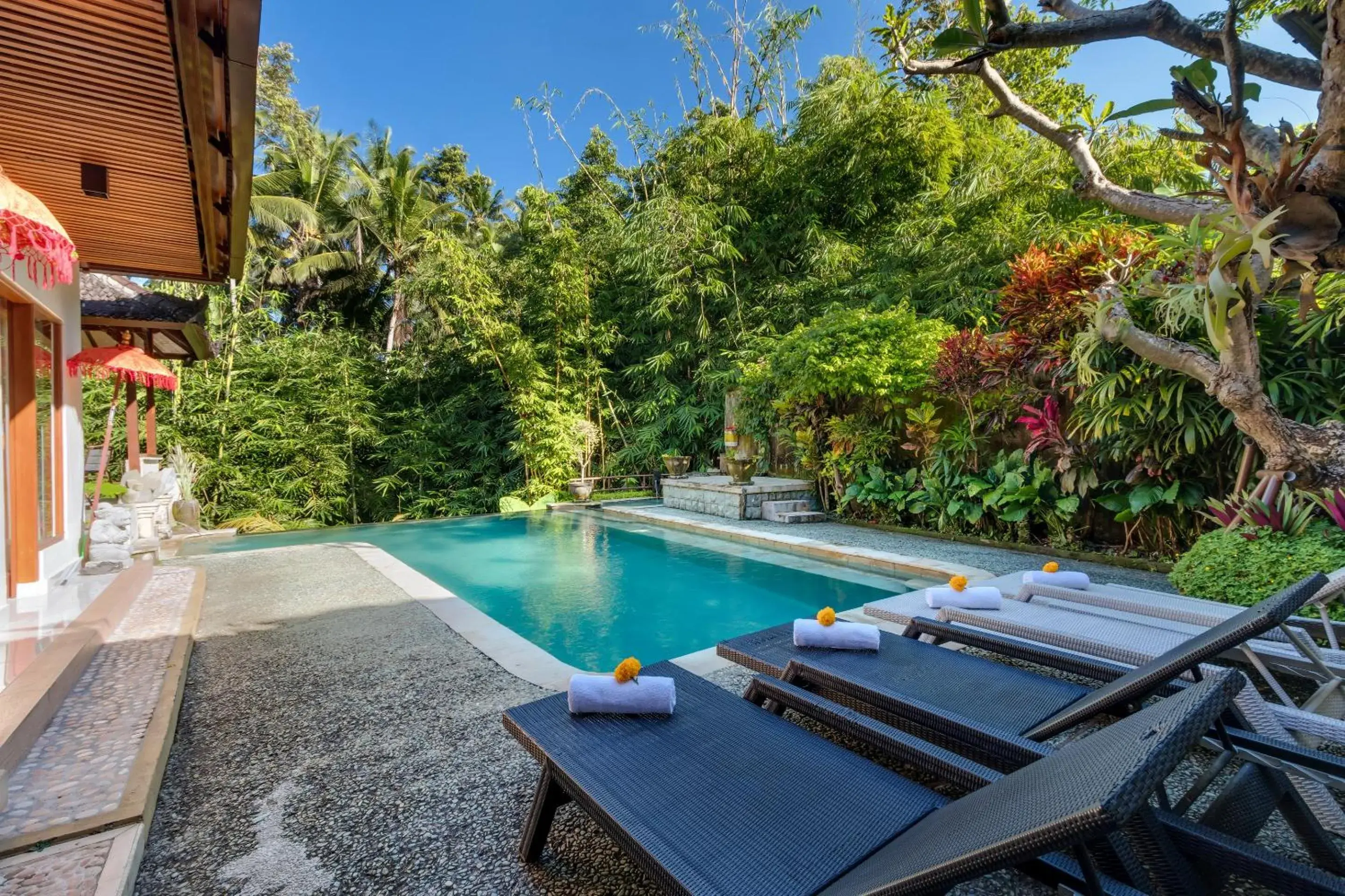 Patio, Swimming Pool in Padma Ubud Retreat