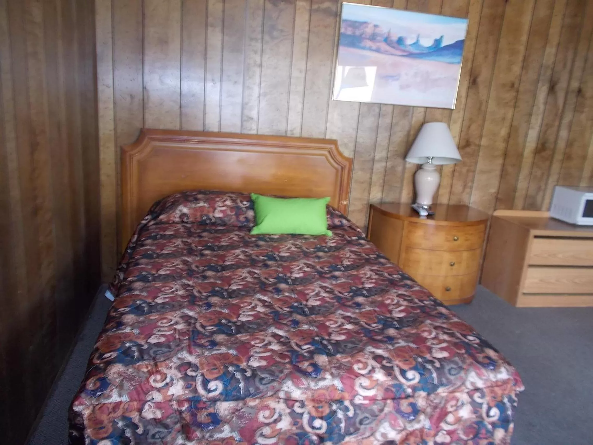 Bed in Atomic Inn Beatty Near Death Valley