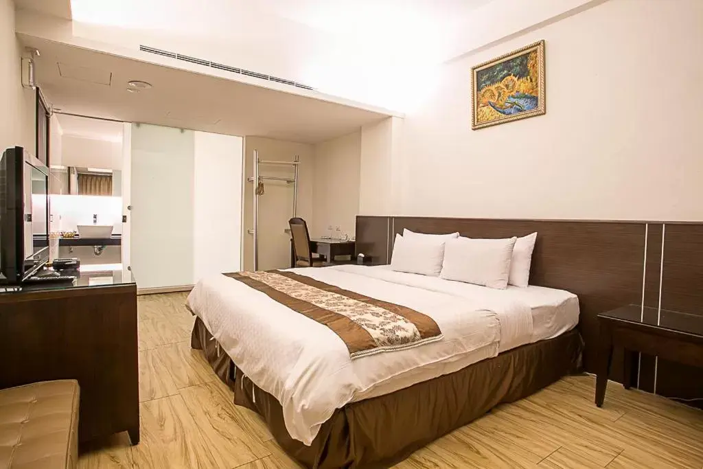 Bed in Huang Shin Business Hotel-Chung Kang Bed in Huang Shin Business Hotel-Chung Kang