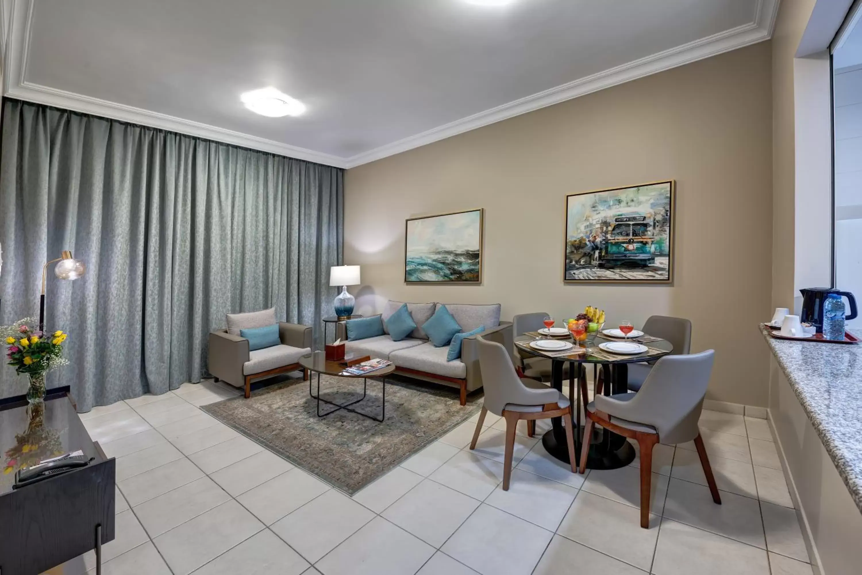 Living room in Al Nakheel Hotel Apartments Abu Dhabi