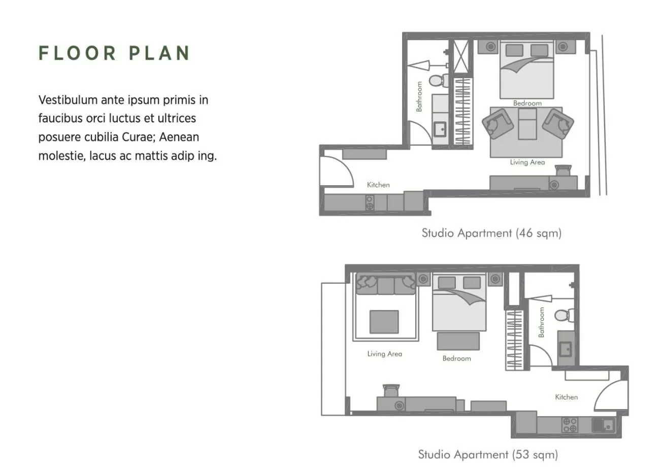 Floor plan in Oakwood Residence Sukhumvit Thonglor Bangkok