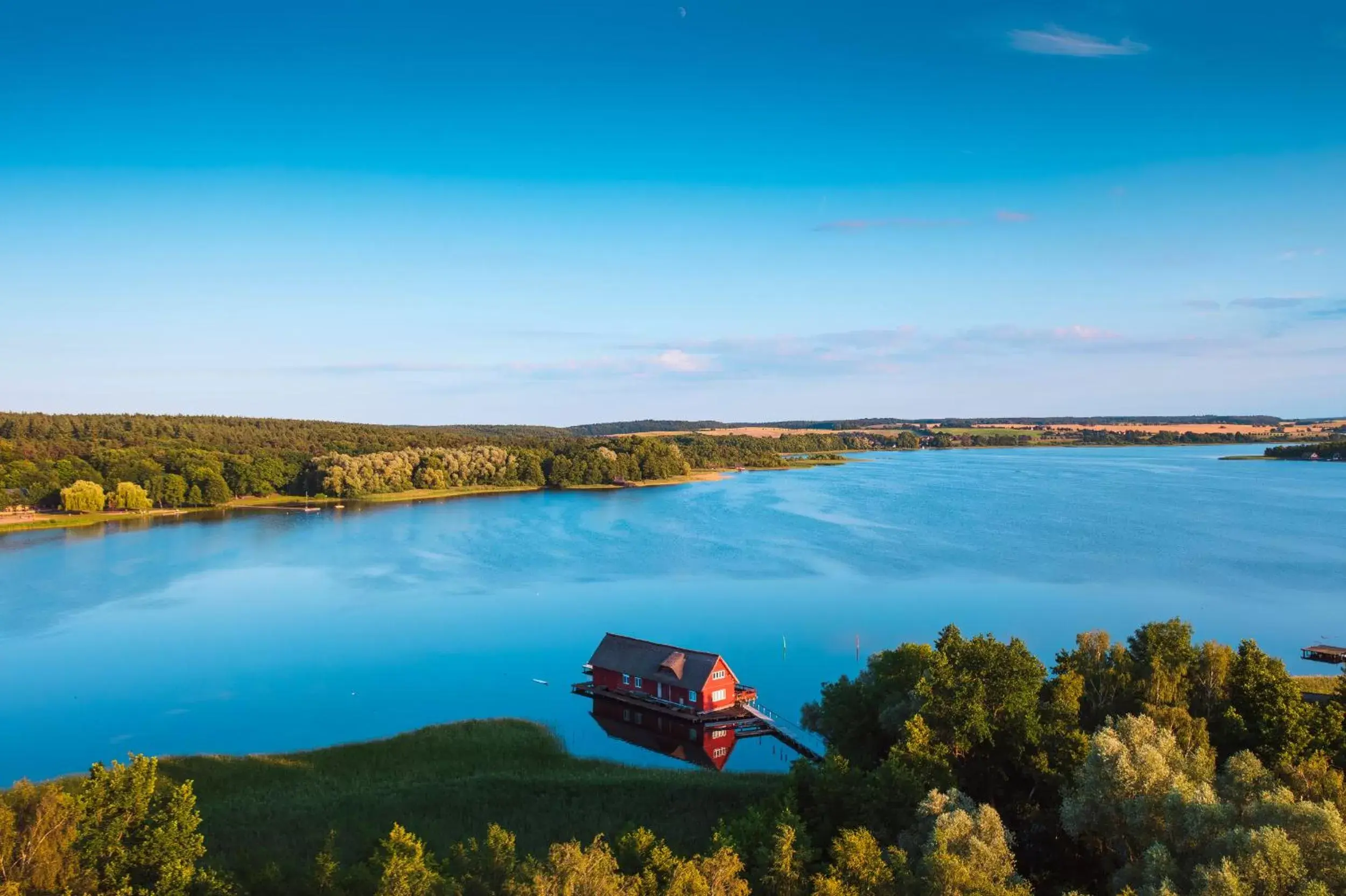 Area and facilities, Bird's-eye View in Strandhaus am Inselsee