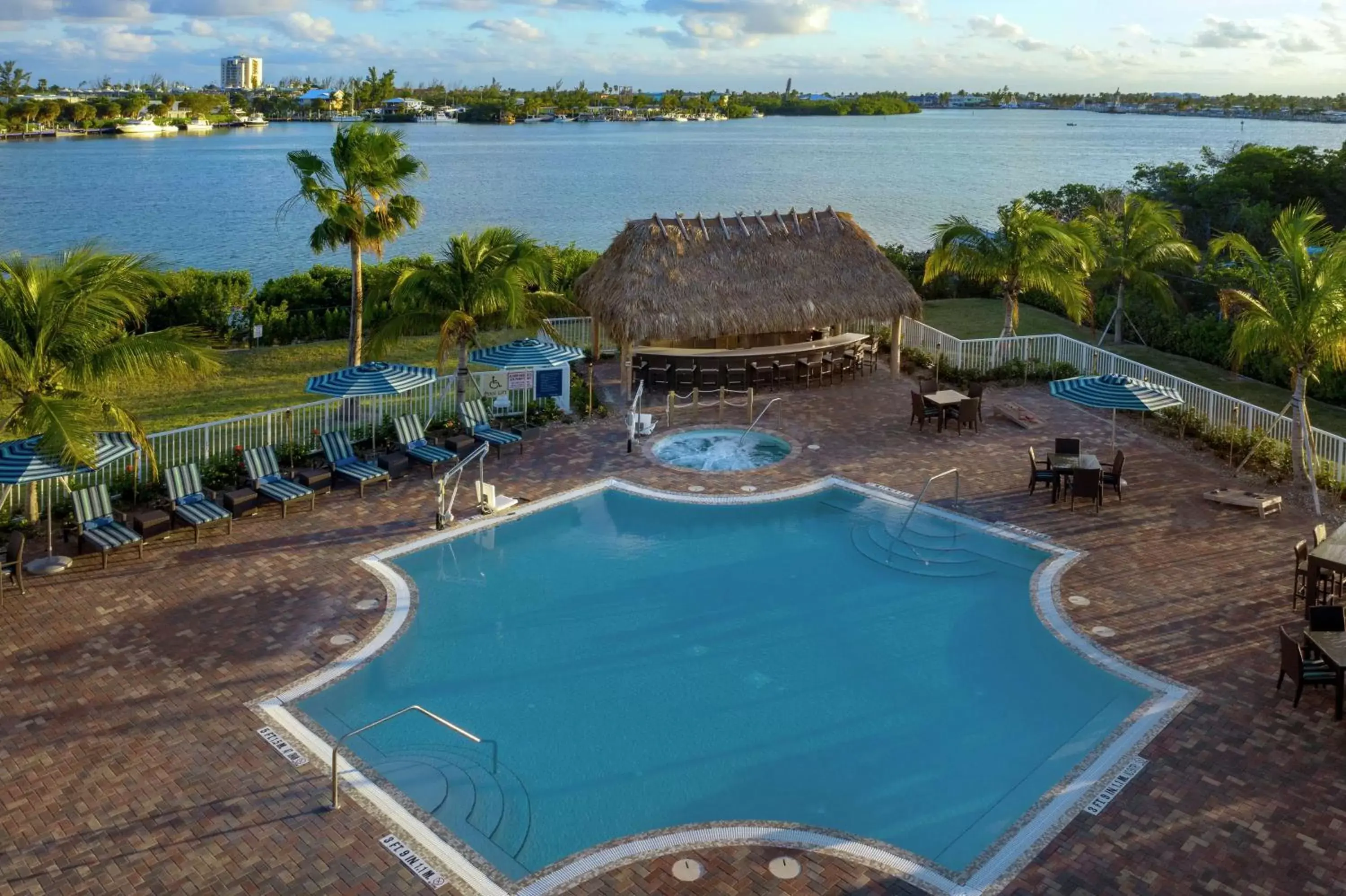 Pool View in Hampton Inn Marathon - Florida Keys