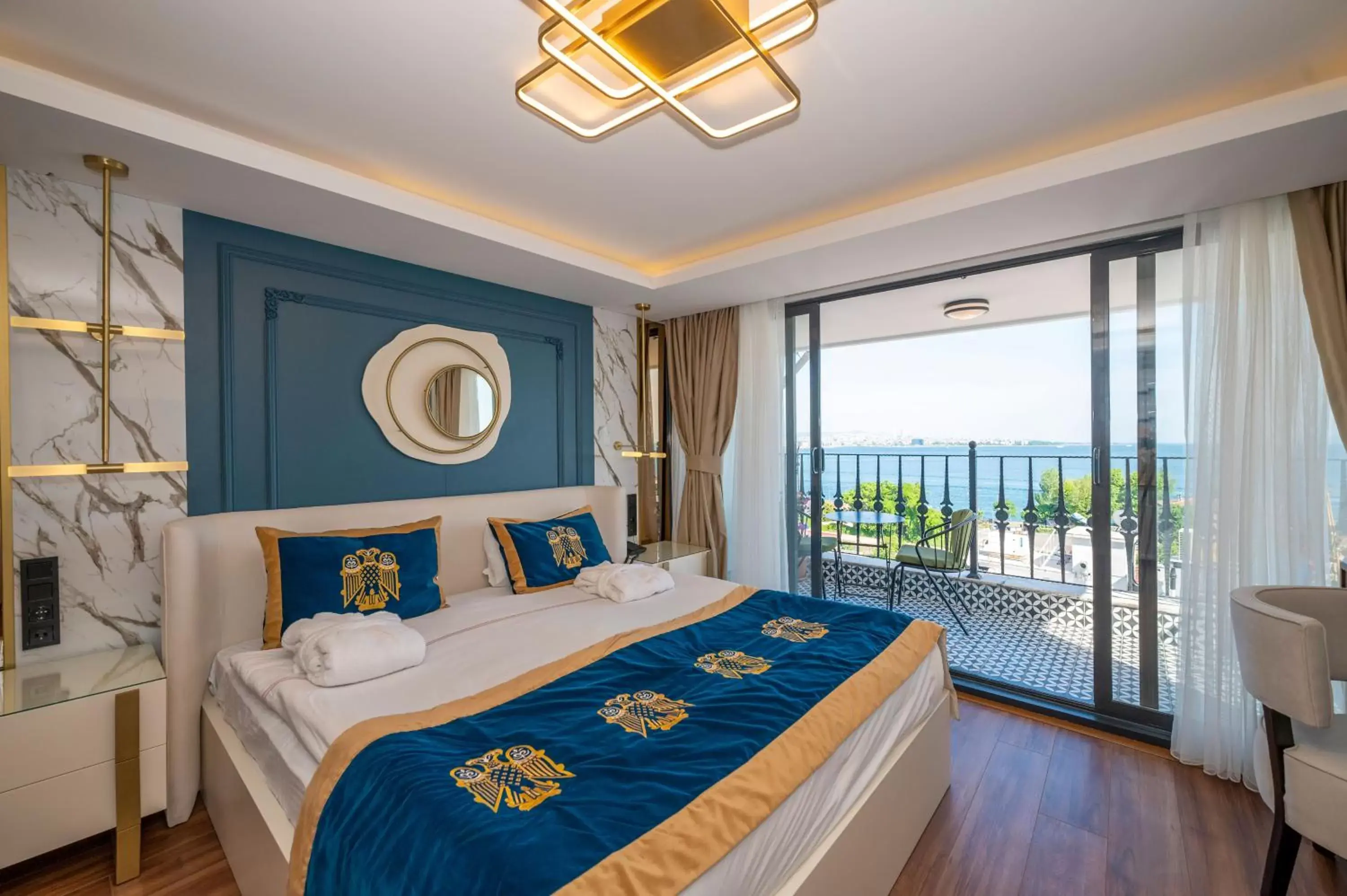 View (from property/room), Bed in The Byzantium Suites Hotel & Spa