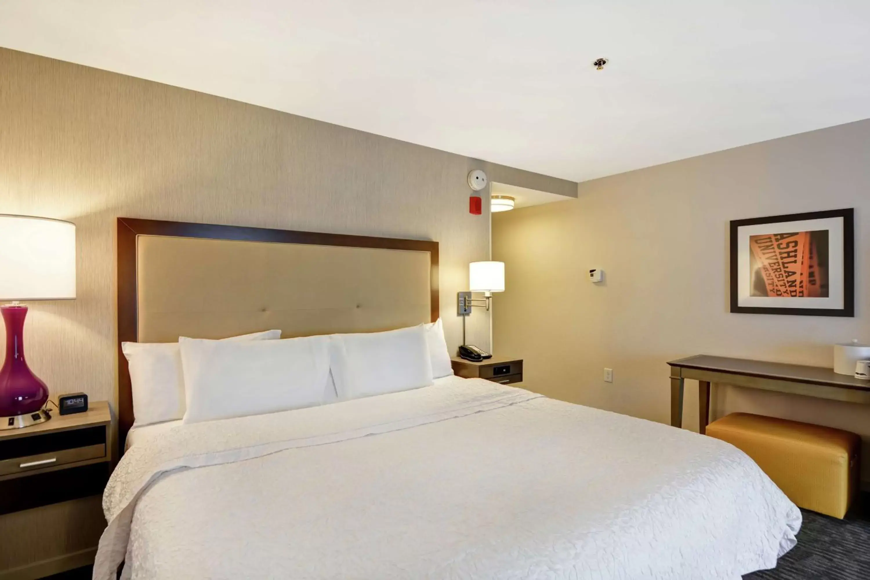 Bed in Hampton Inn By Hilton Suites Ashland, Ohio