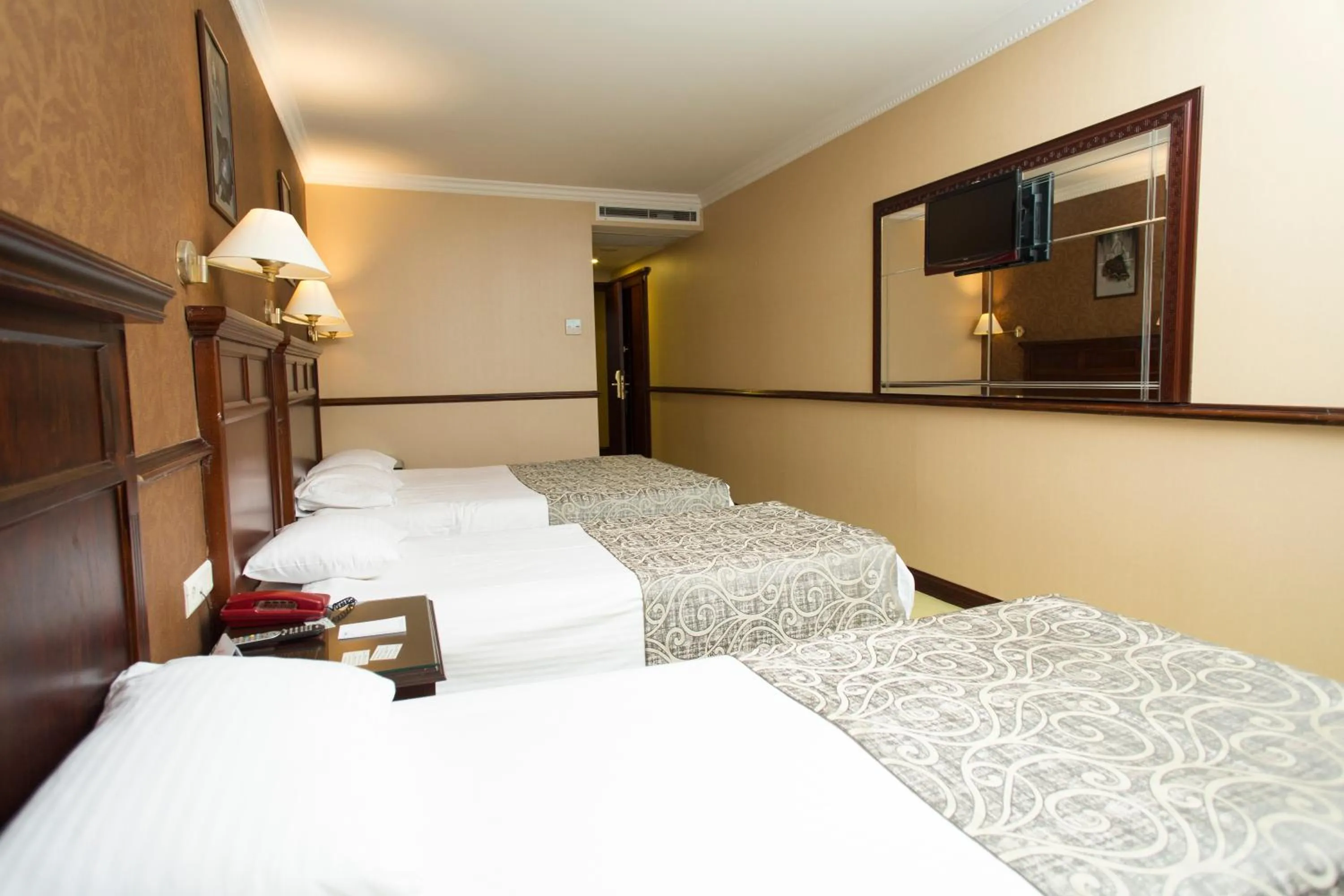 Decorative detail, Bed in Topkapi Inter Istanbul Hotel