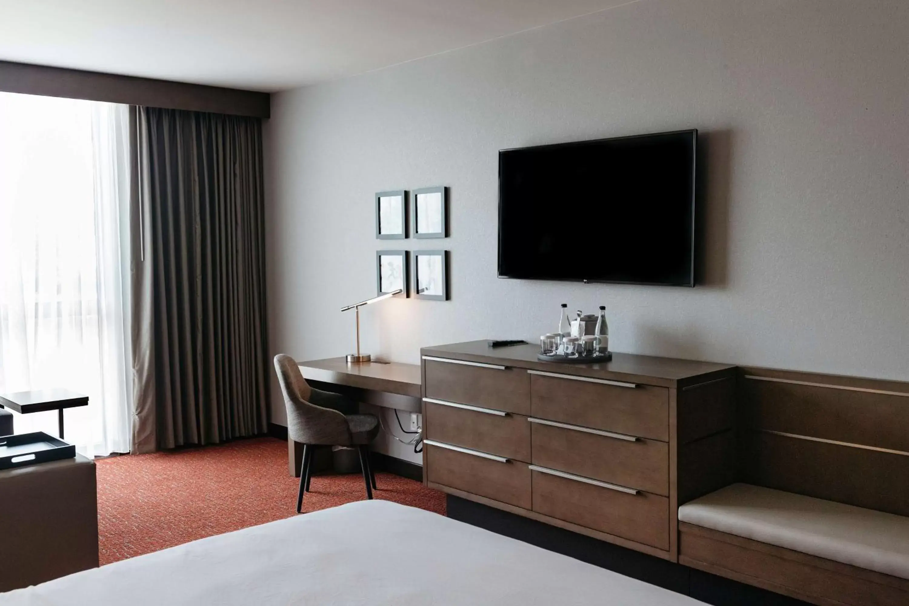Bedroom, TV/Entertainment Center in Revel Hotel, Tapestry Collection By Hilton