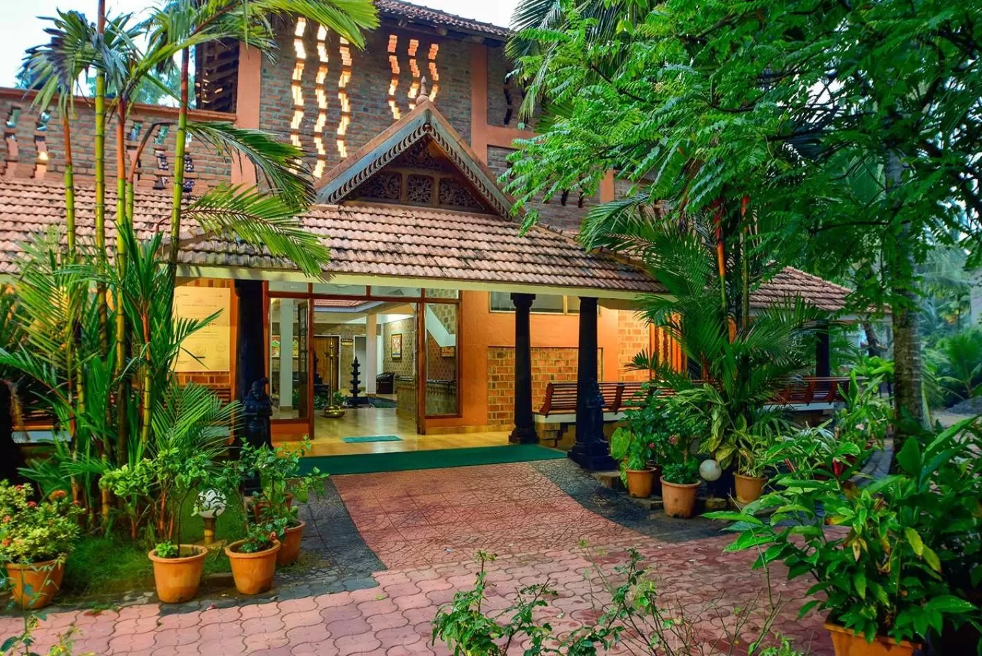 Facade/entrance in Beach and Lake Ayurvedic Resort, Kovalam