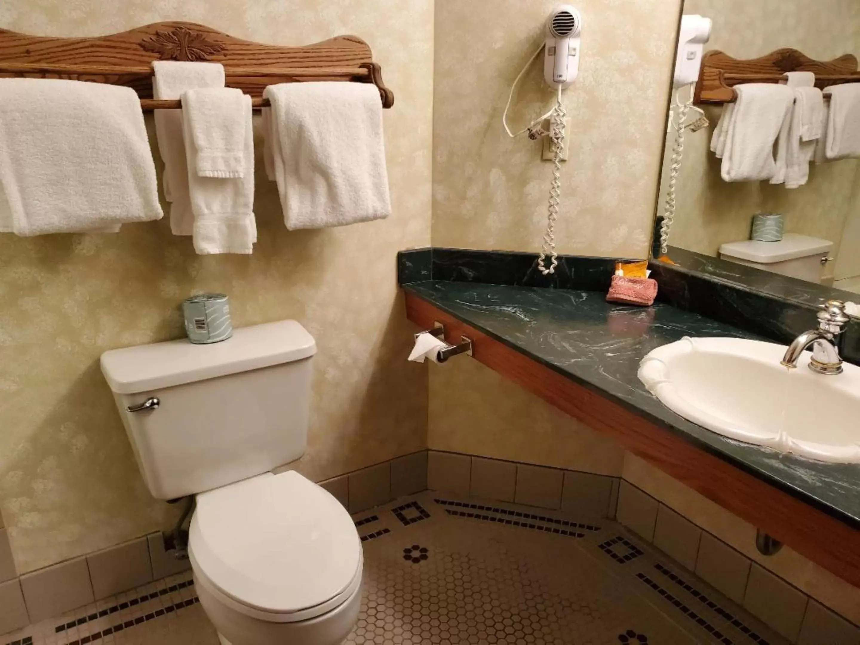 Bathroom in Historic Bullock Hotel