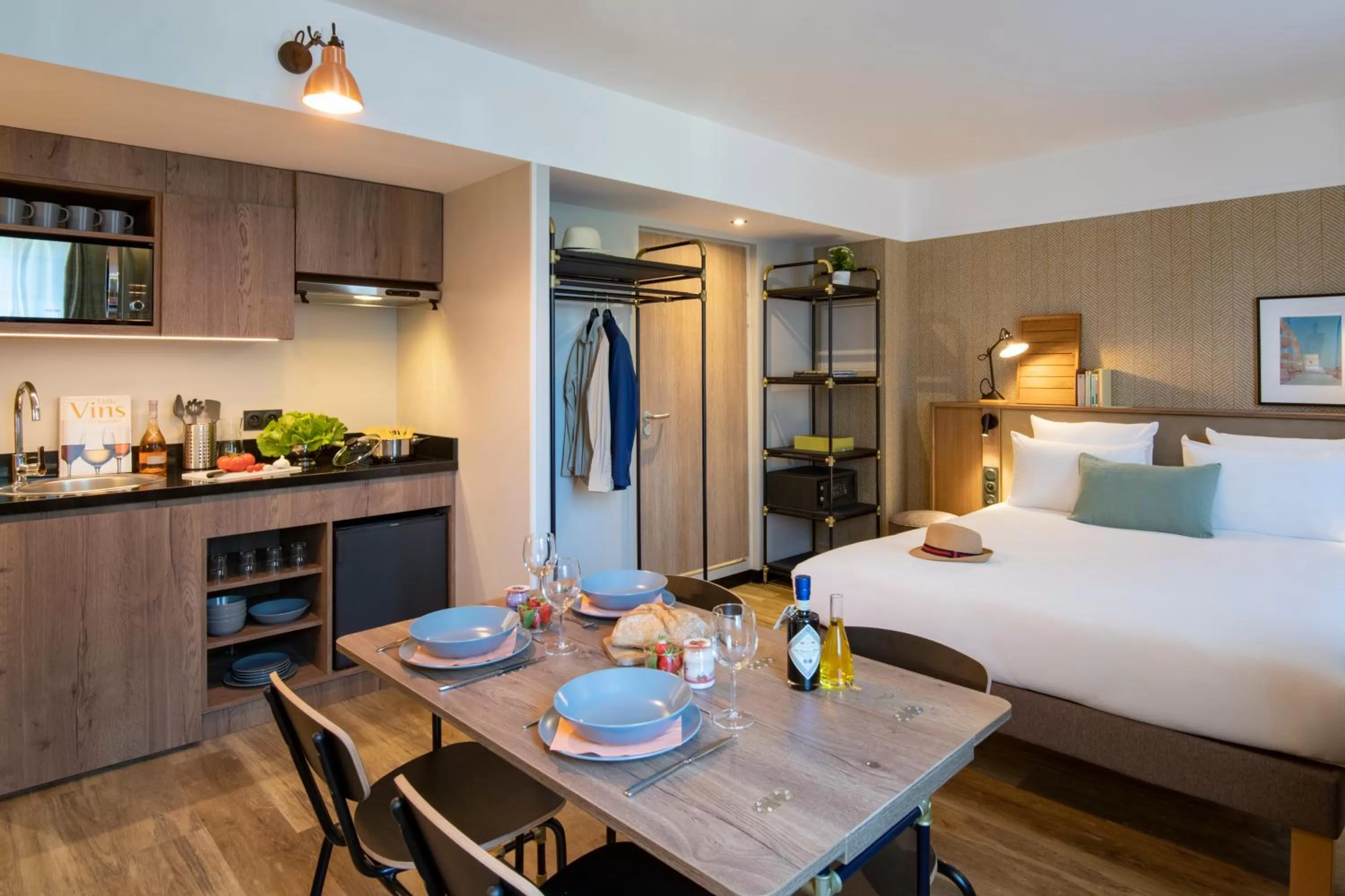 Dining area, Bed in Novotel Suites Nice Airport