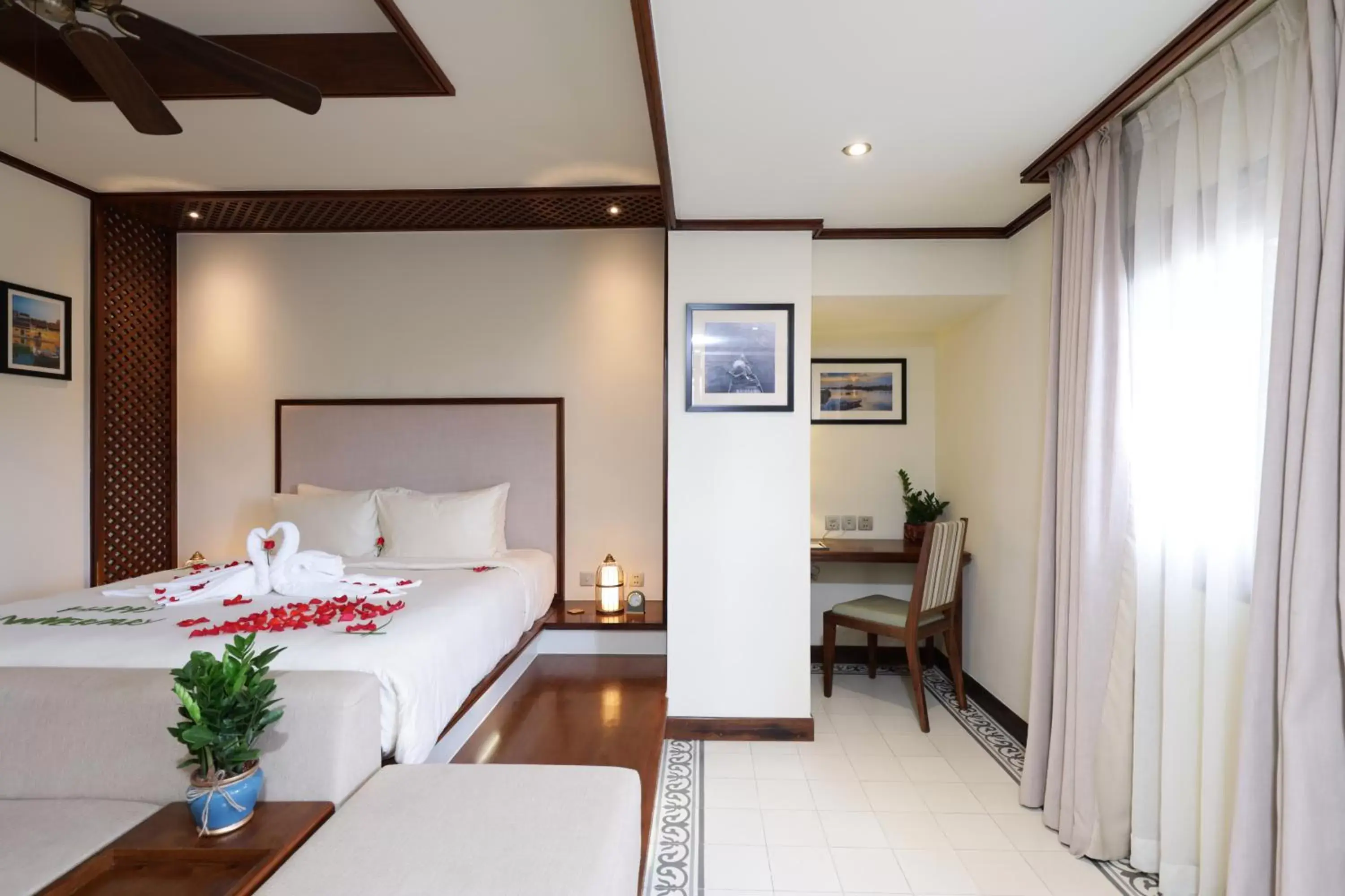 Bed in Almanity Hoi An Resort & Spa