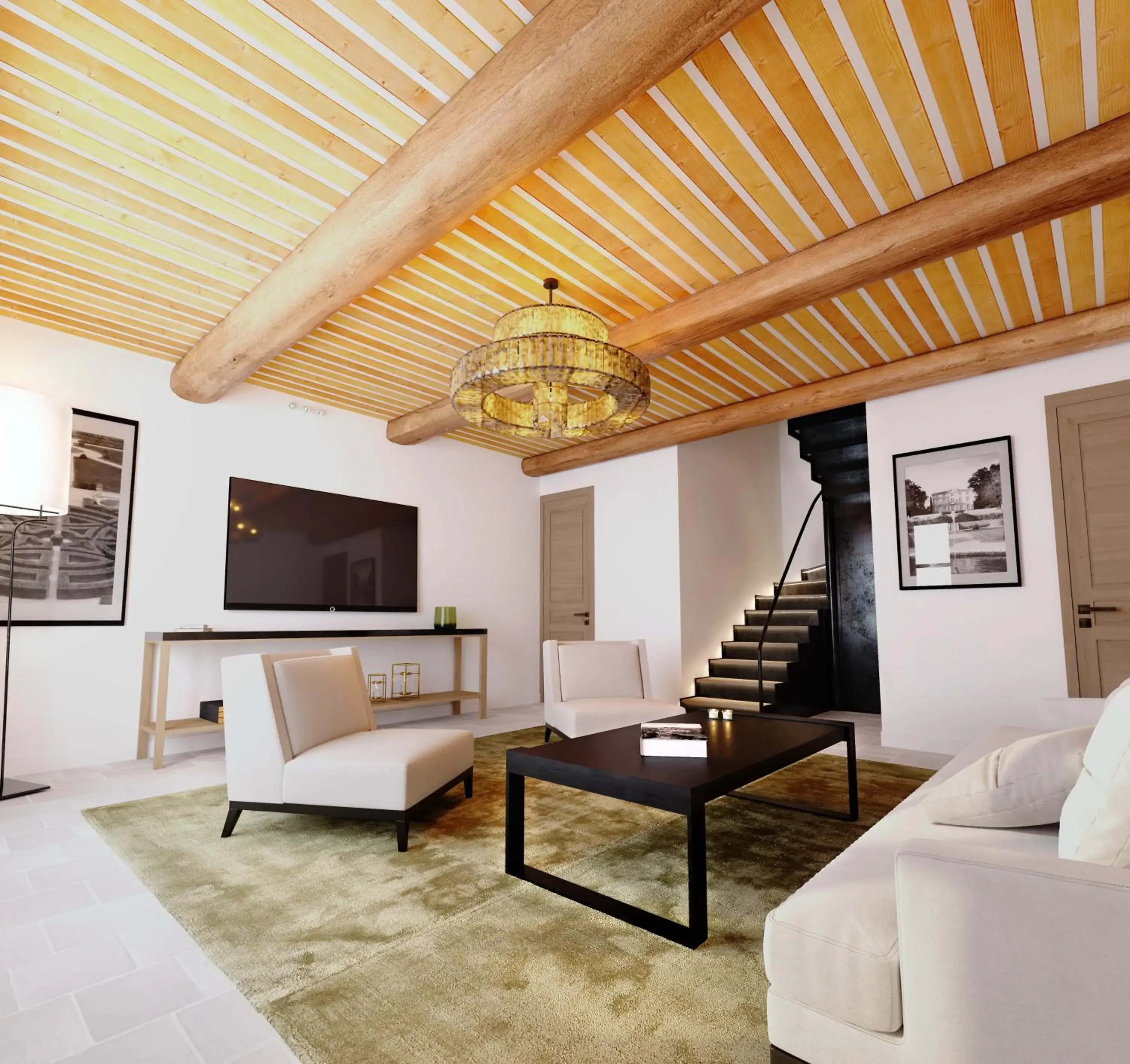 Living room, Seating Area in Château de la Gaude