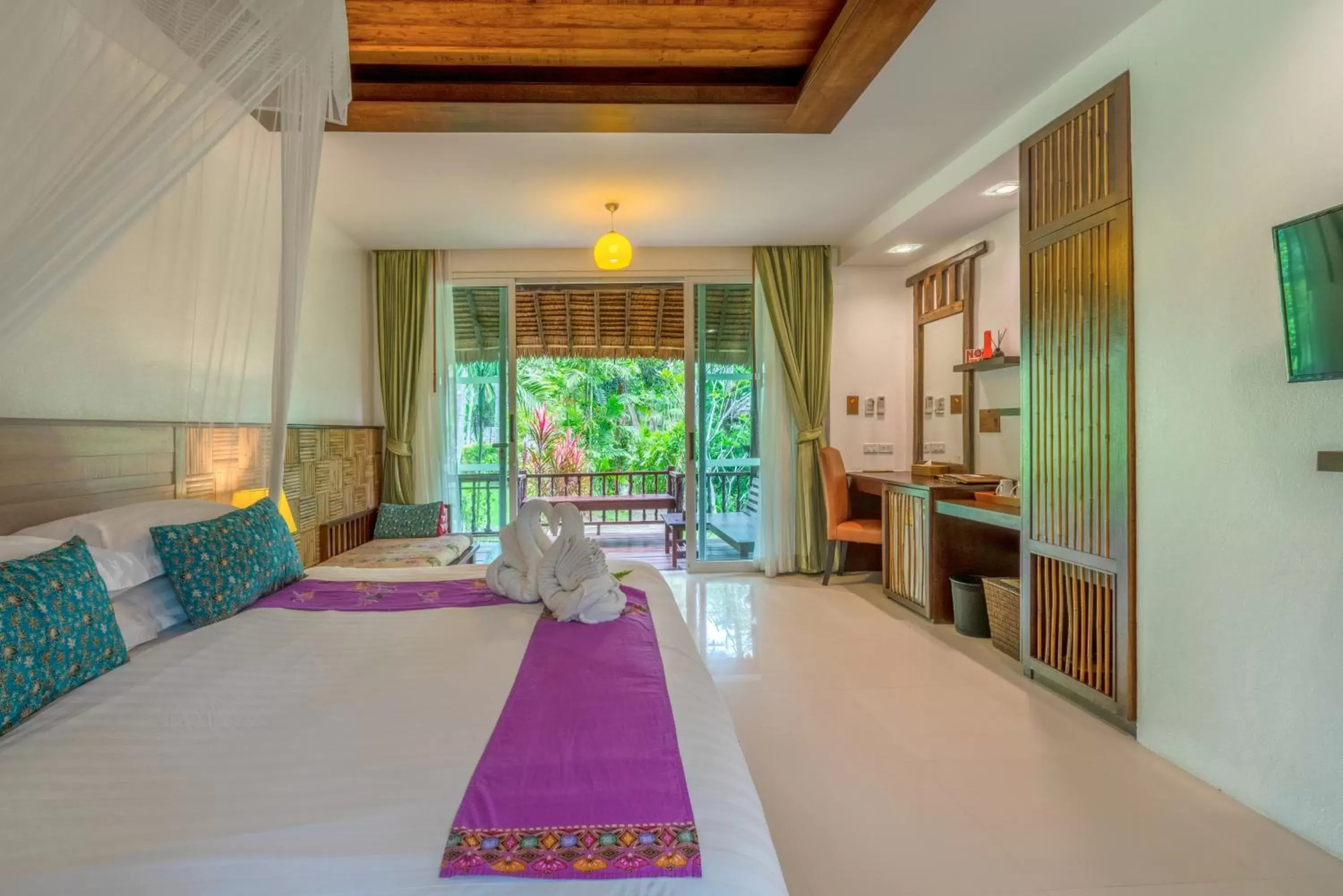 Bed in Ban Sainai Resort- SHA Extra Plus Aonang's Green Resort