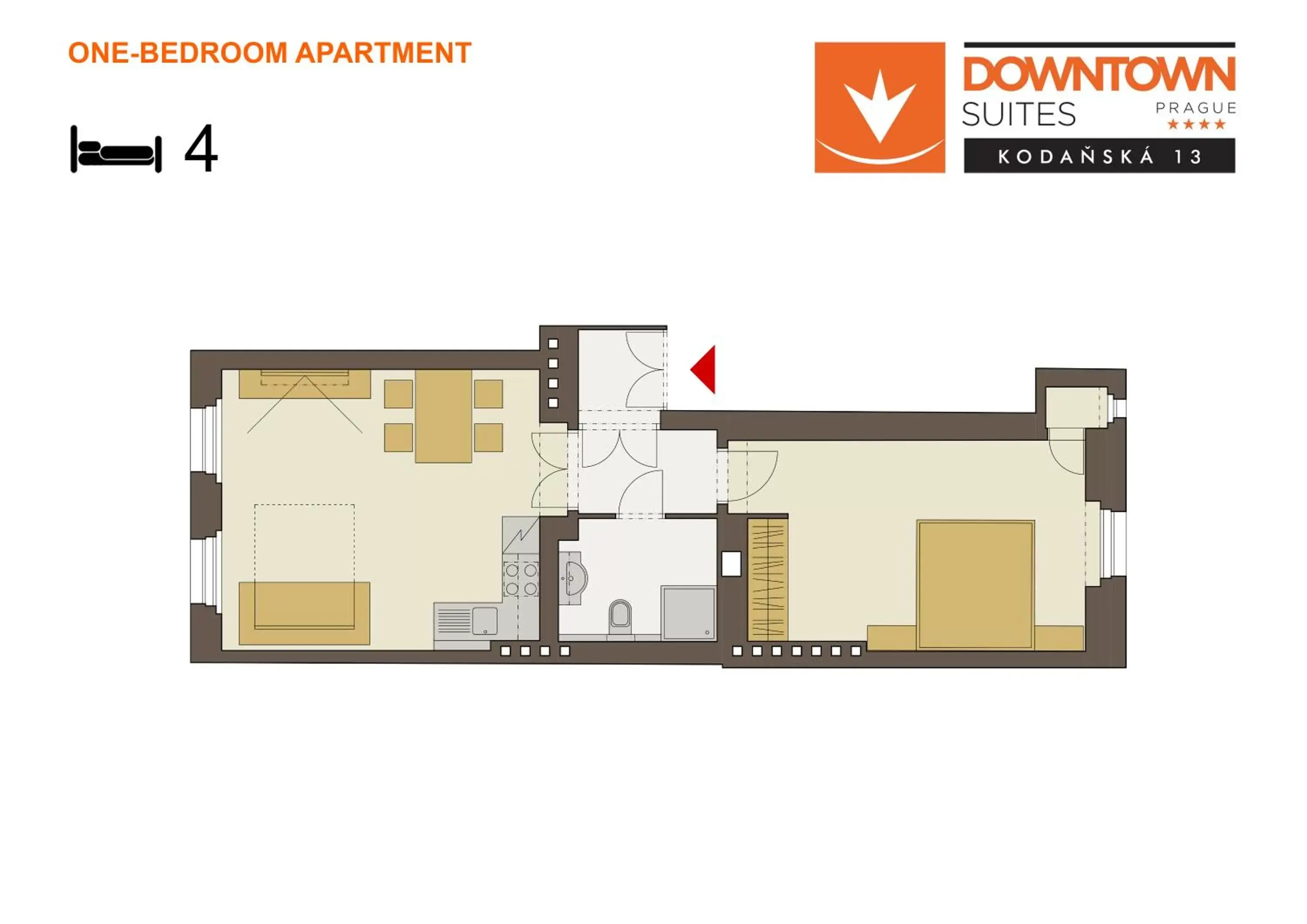 Floor Plan in Downtown Suites Kodanska