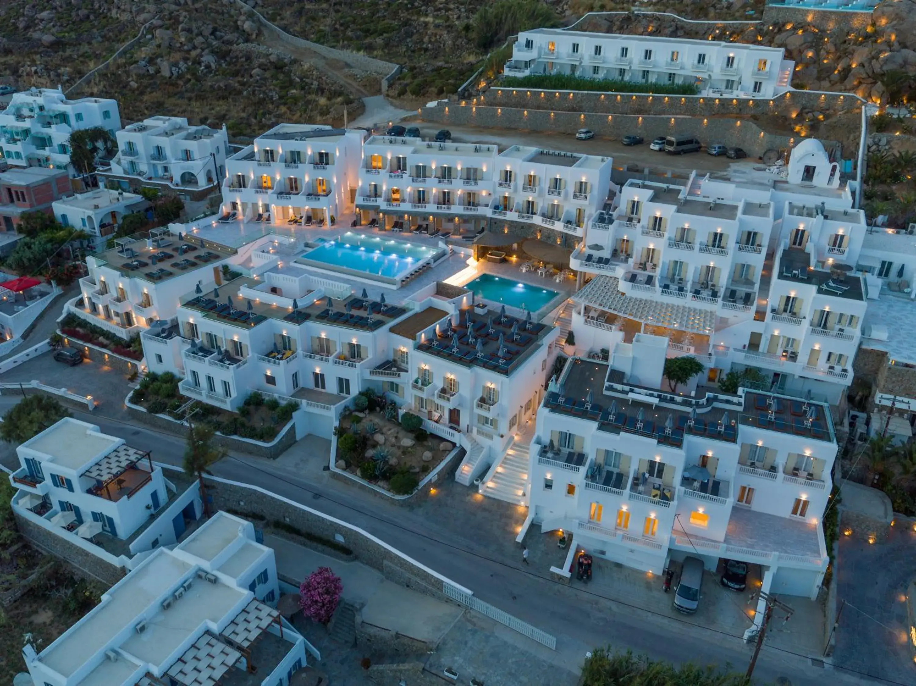 Property building, Bird's-eye View in The George Hotel Mykonos