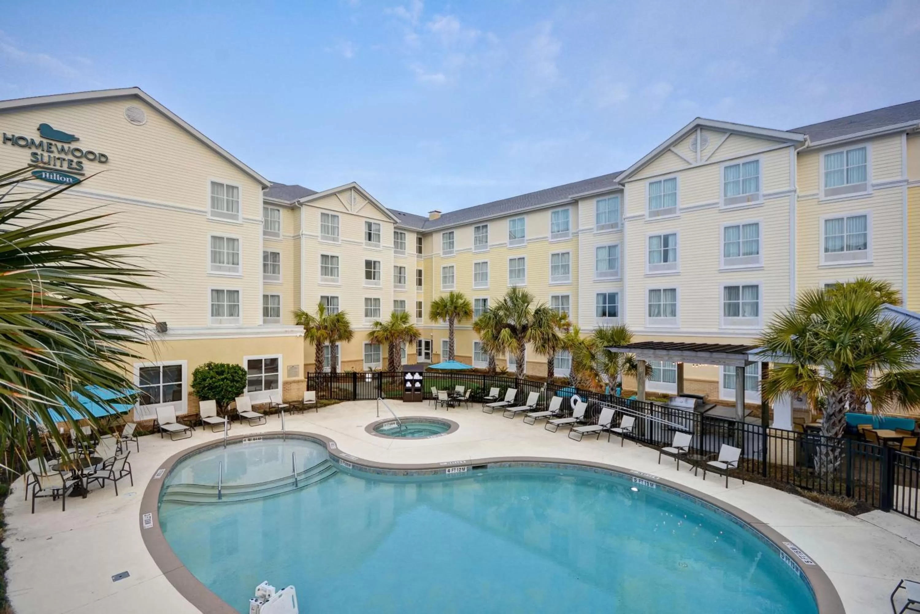 Pool view in Homewood Suites by Hilton Wilmington/Mayfaire, NC