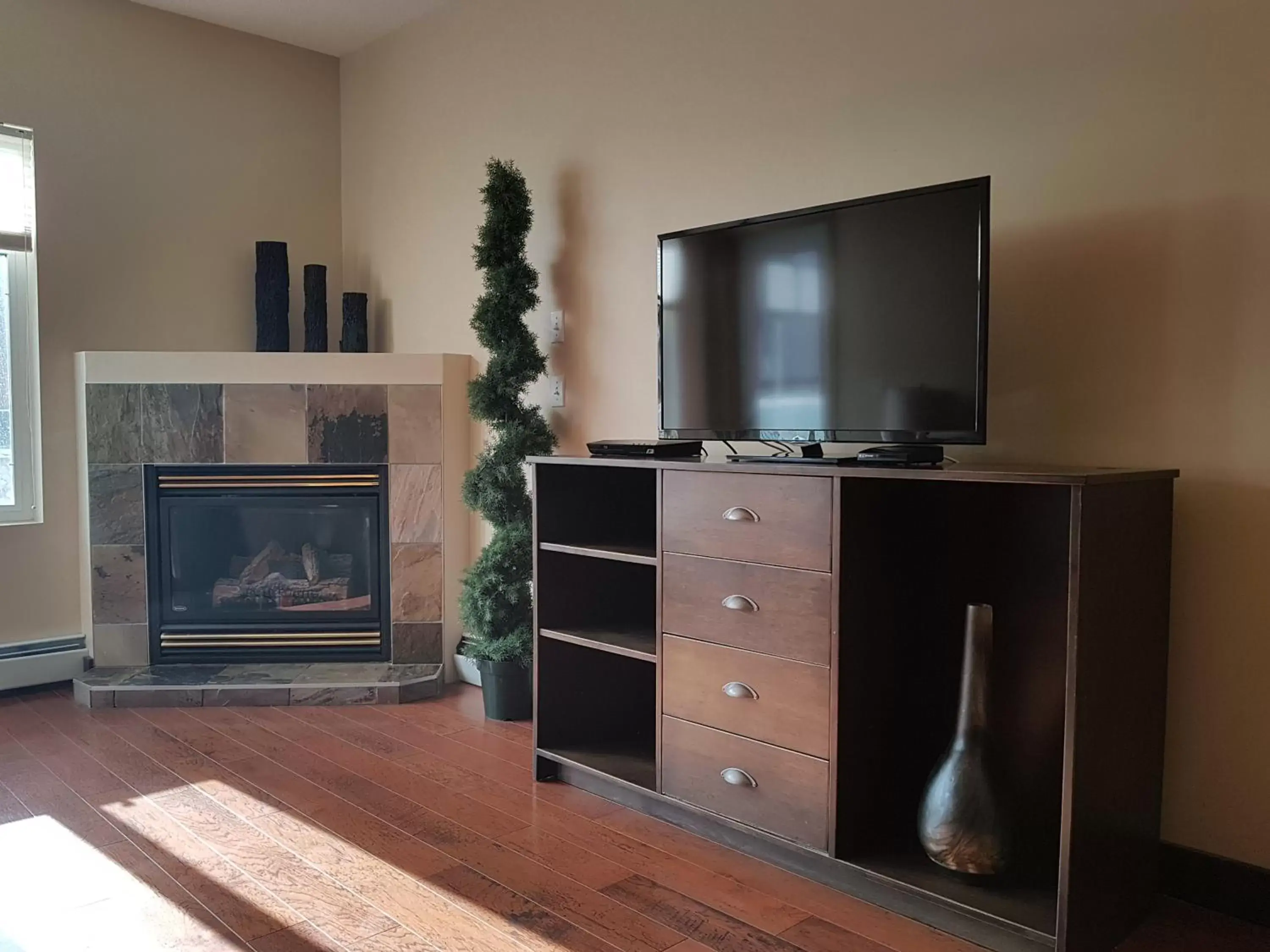 Living room, TV/Entertainment Center in Sunset Resorts Canmore and Spa