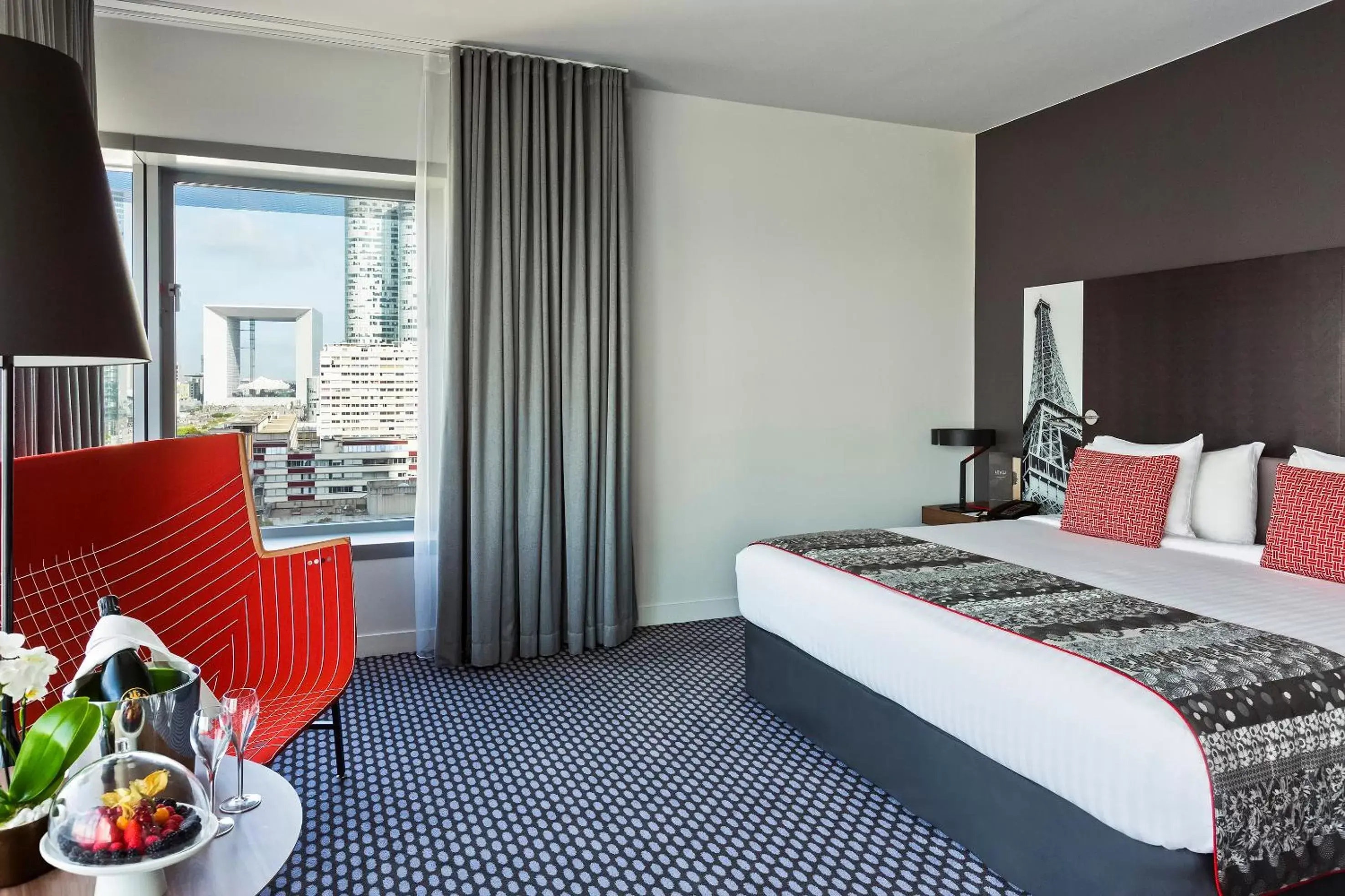 Decorative detail, Bed in Melia Paris La Defense Decorative detail, Bed in Melia Paris La Defense