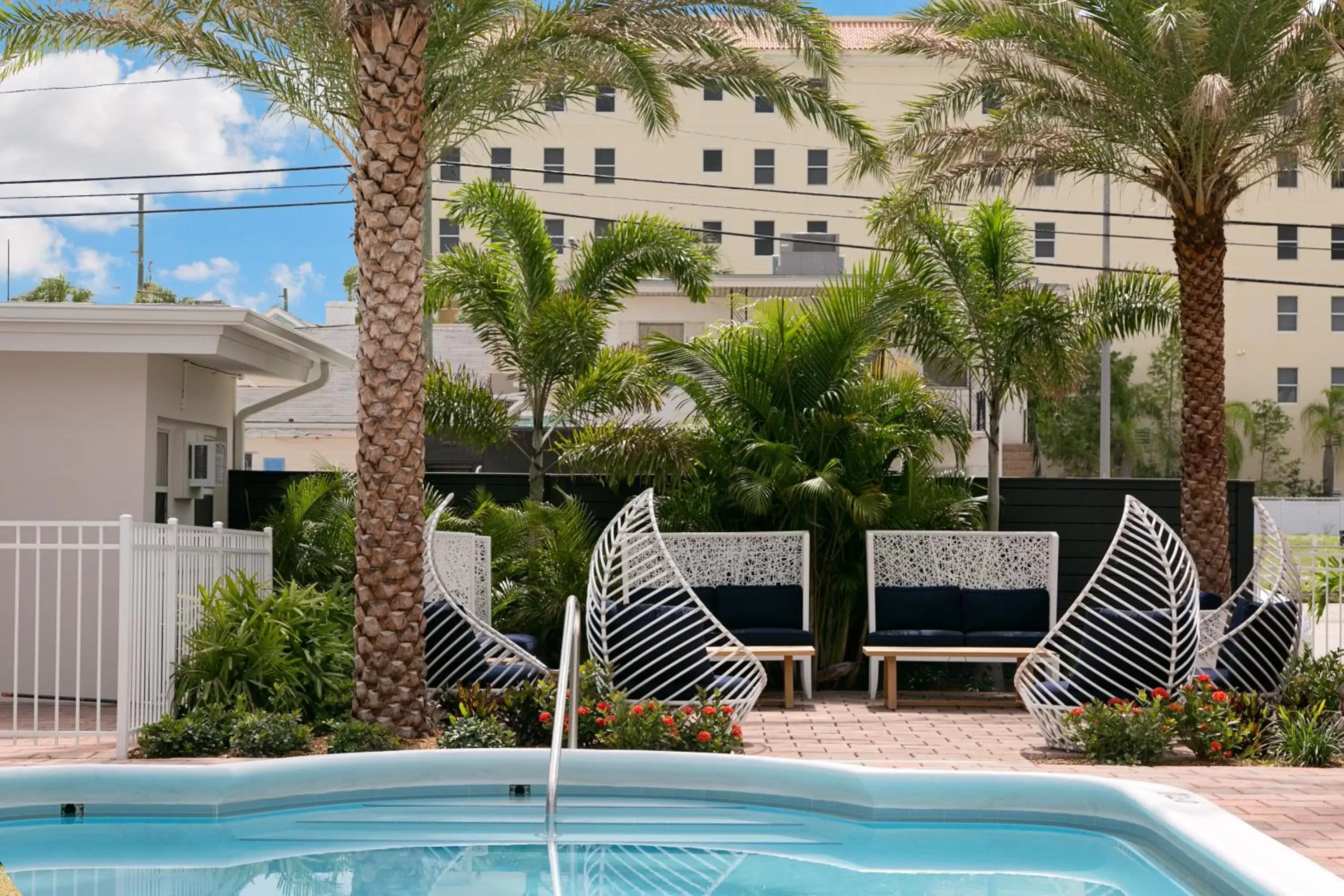 Patio, Swimming Pool in Hotel Cabana Clearwater Beach