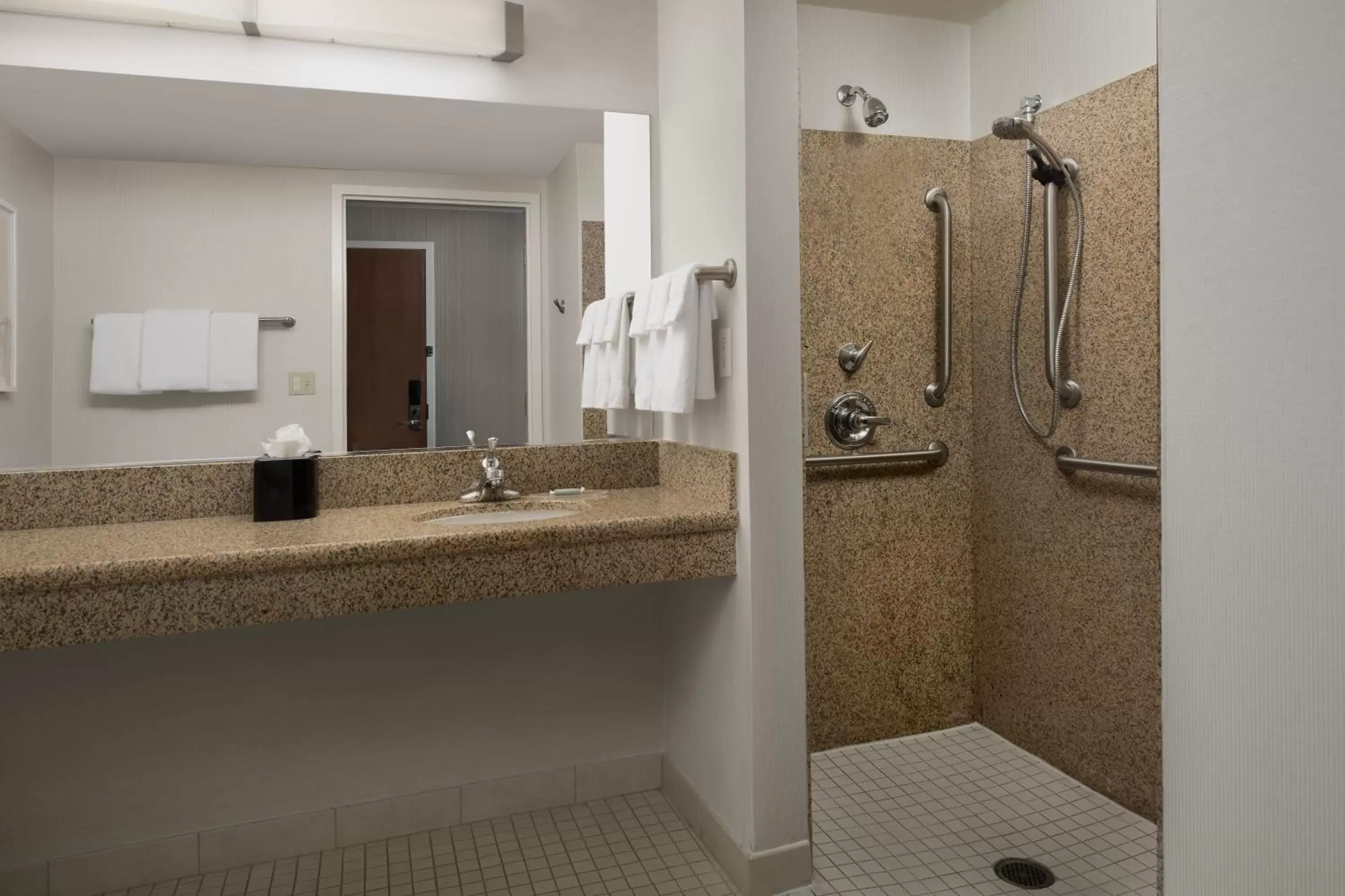 acessibility, Bathroom in Courtyard by Marriott Seattle Kirkland