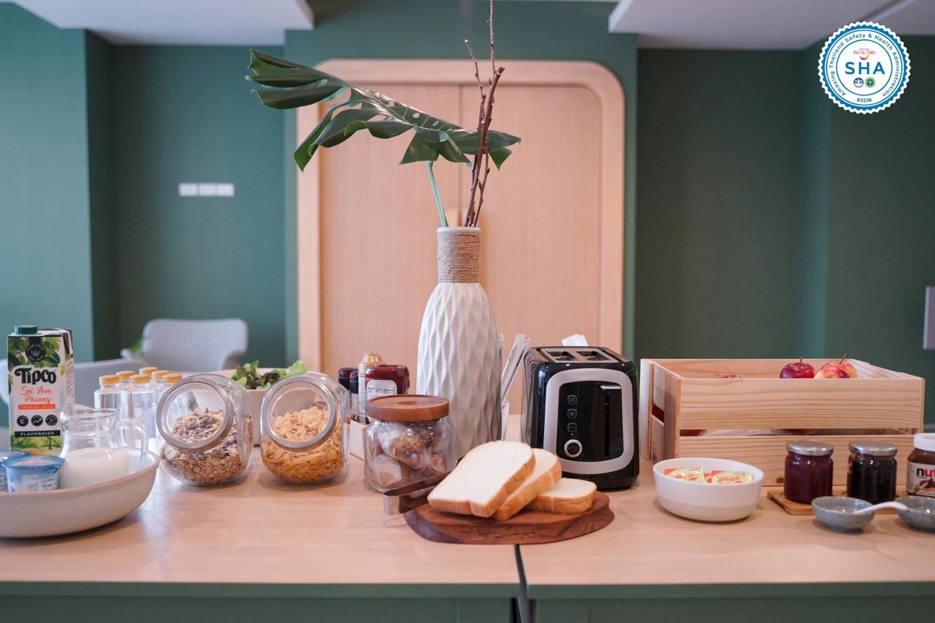 Continental breakfast in The Rise Suites Hotel, Chiang Mai - SHA Extra Plus