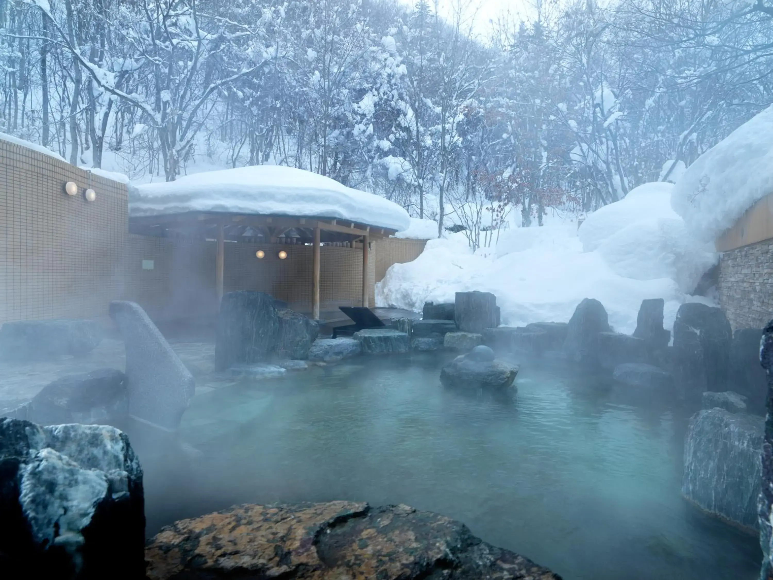 Public Bath, Winter in Jozankei Tsuruga Resort Spa Mori no Uta