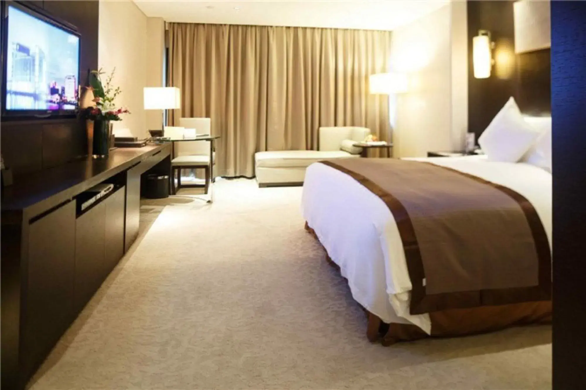 Bed in Howard Johnson IFC Plaza Ningbo Bed in Howard Johnson IFC Plaza Ningbo