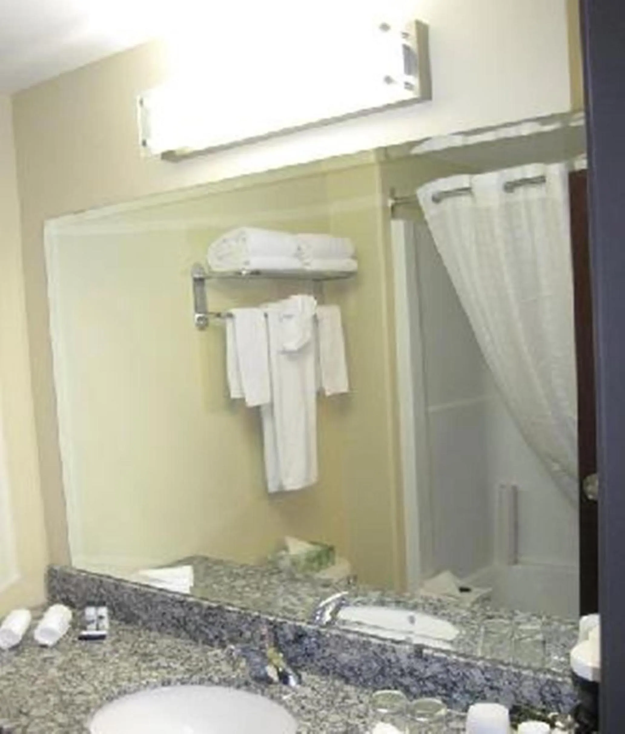 Bathroom in Super 8 by Wyndham Saskatoon Near Downtown