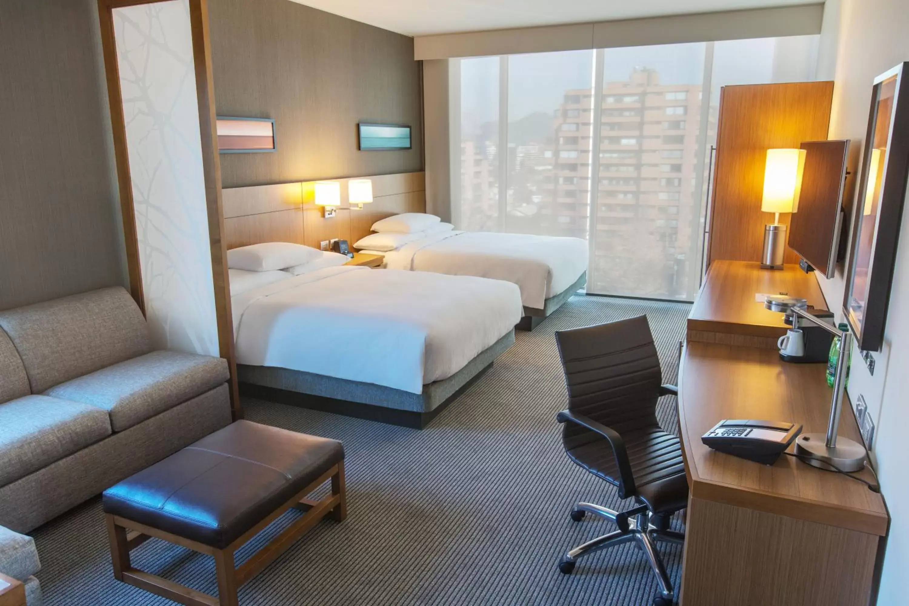 Queen Room with Two Queen Beds and Sofa Bed in Hyatt Place Santiago/Vitacura