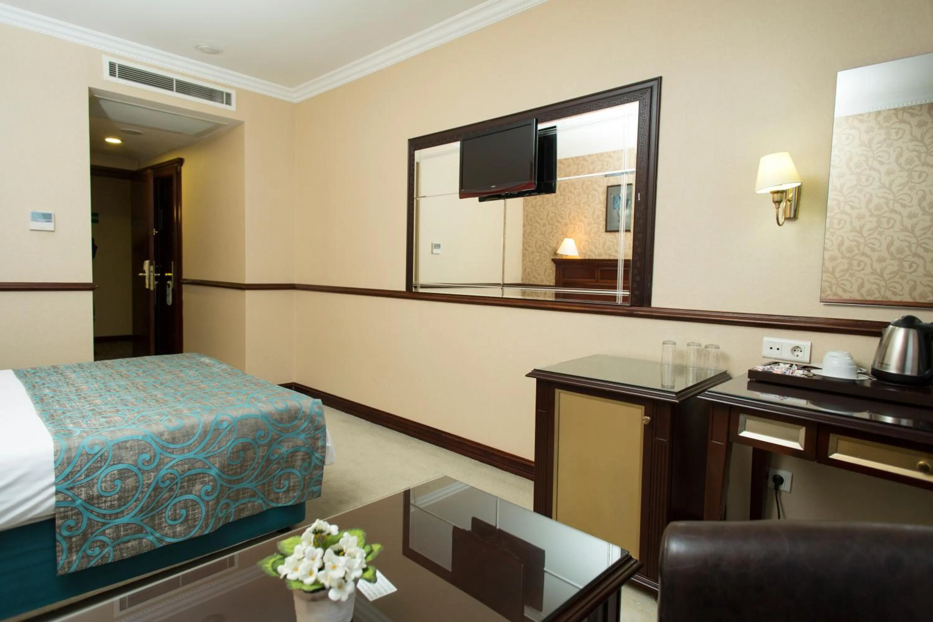 Decorative detail, Bed in Topkapi Inter Istanbul Hotel