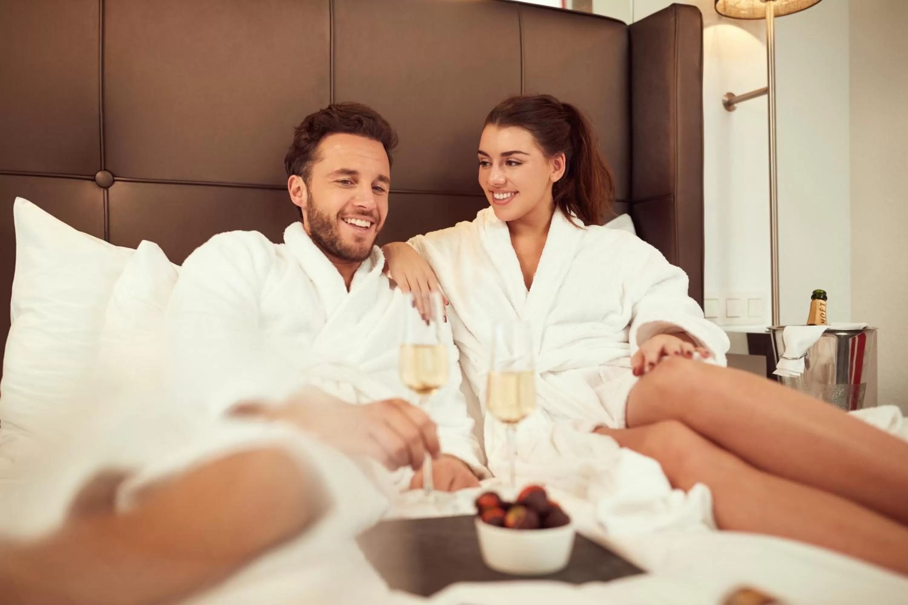 People, Bed in WestCord Fashion Hotel Amsterdam