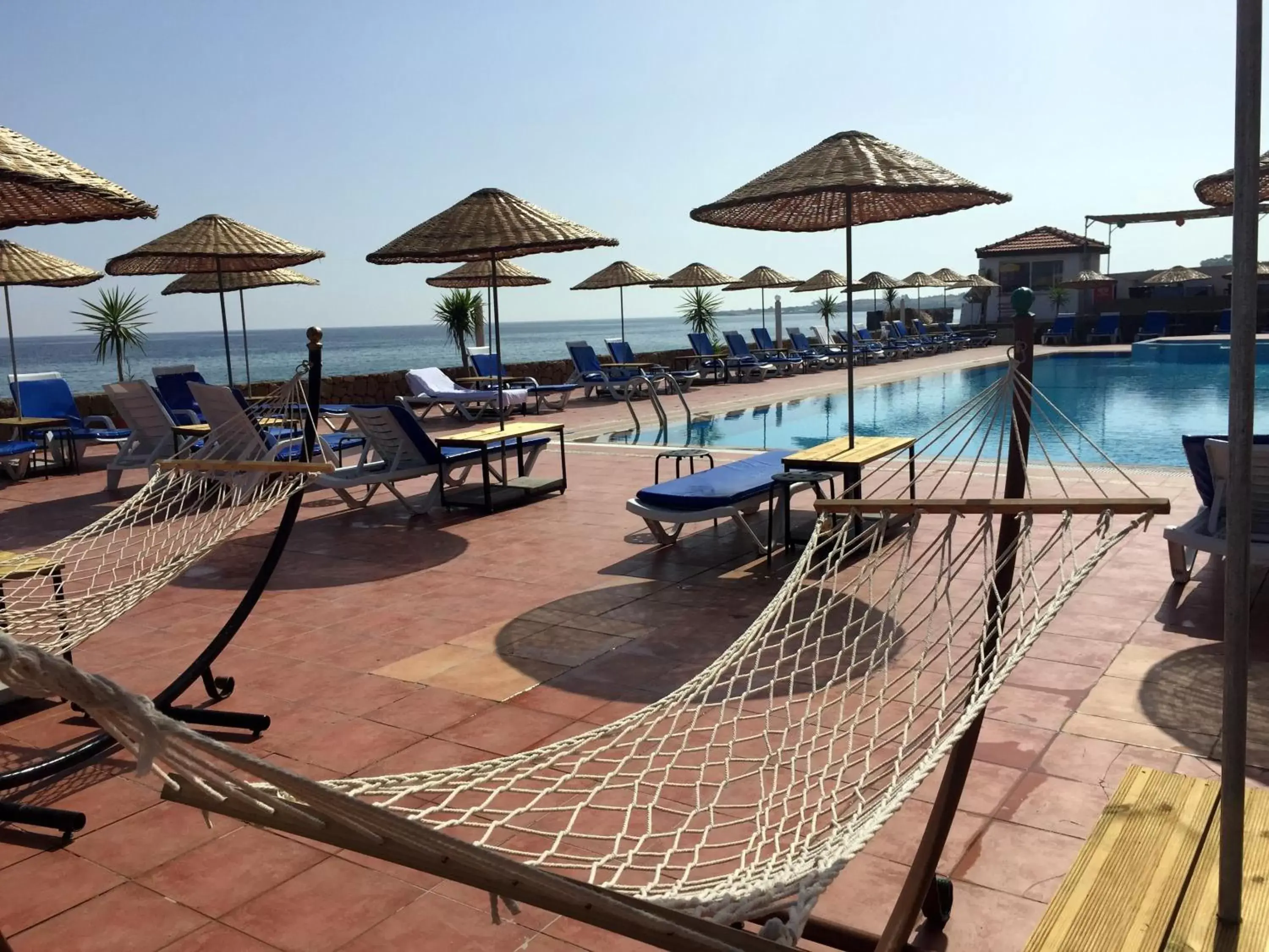 Patio, Swimming Pool in Manolya Hotel