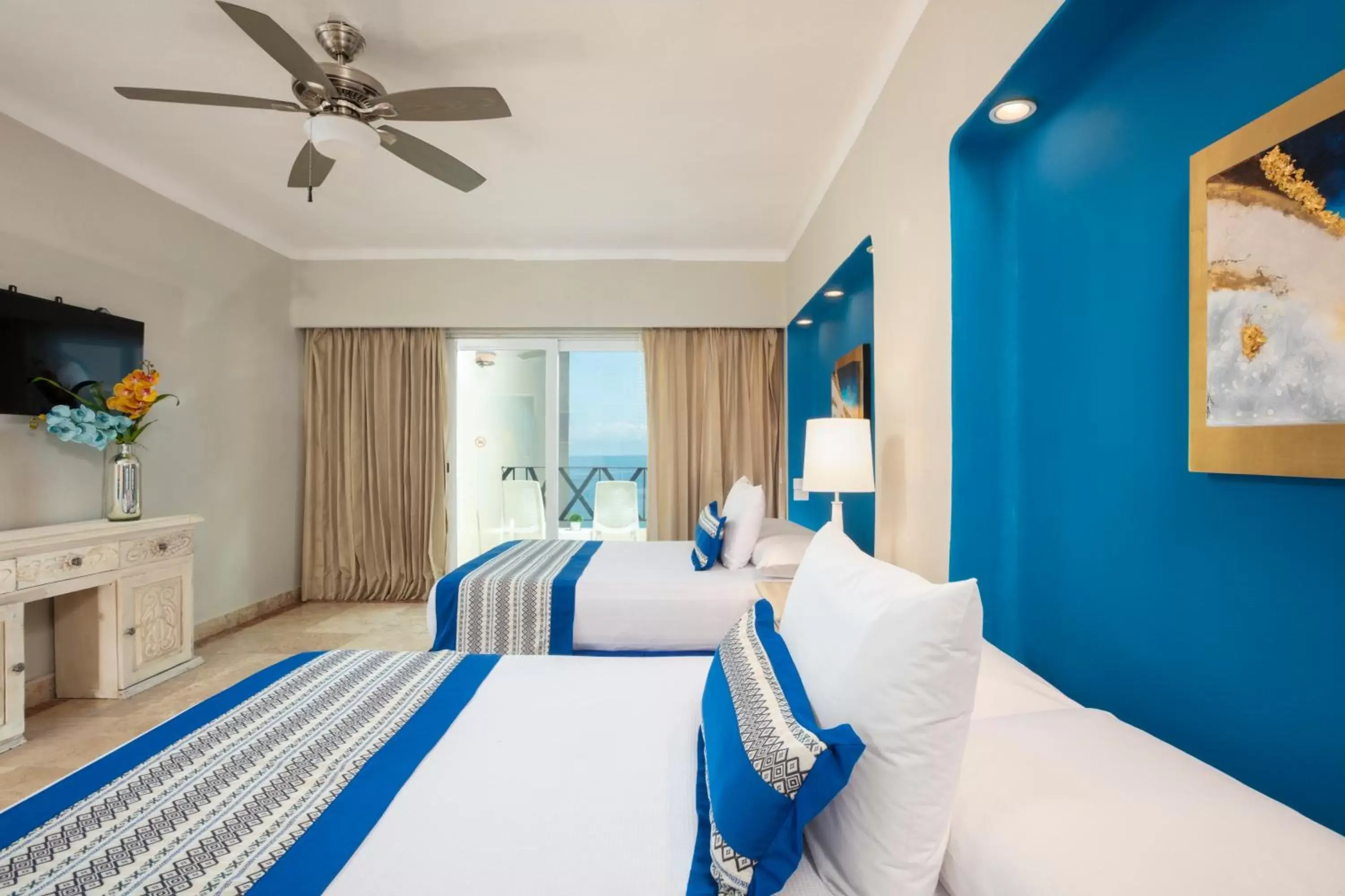 Bed in Blue Chairs Resort by the Sea - Adults Only