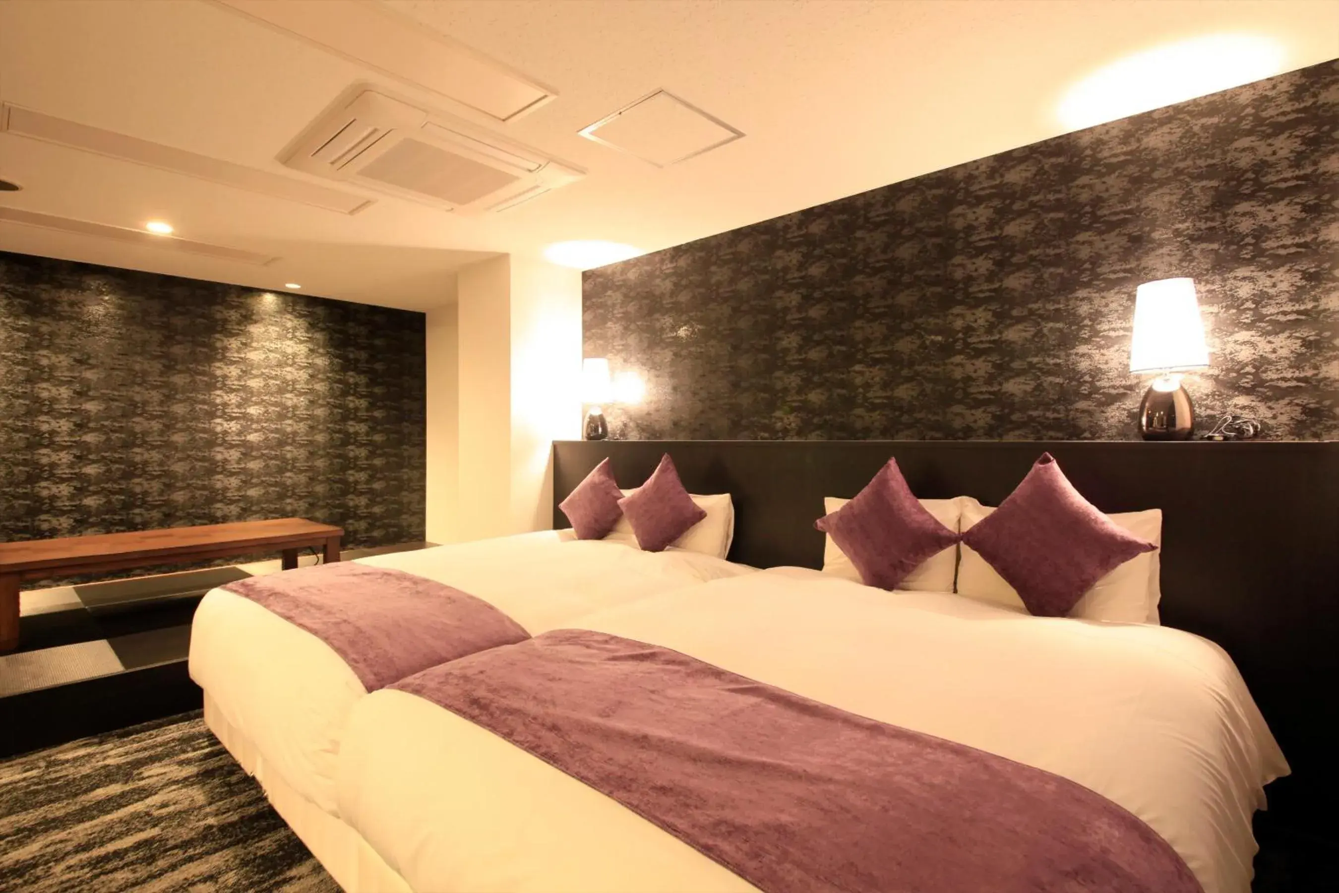 Photo of the whole room, Bed in Centurion Hotel Villa Suite Fukui Station