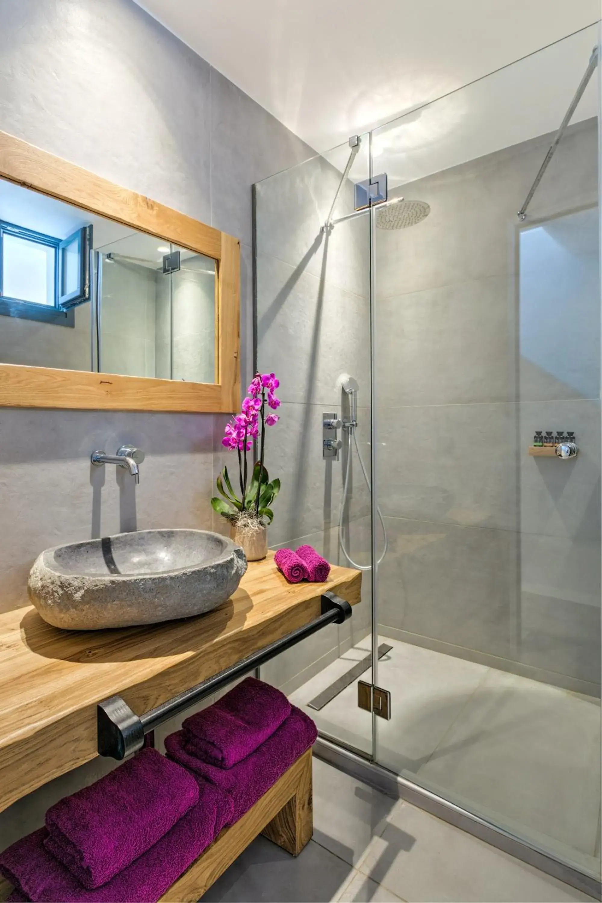 Shower, Bathroom in Portes Suites & Villas Mykonos