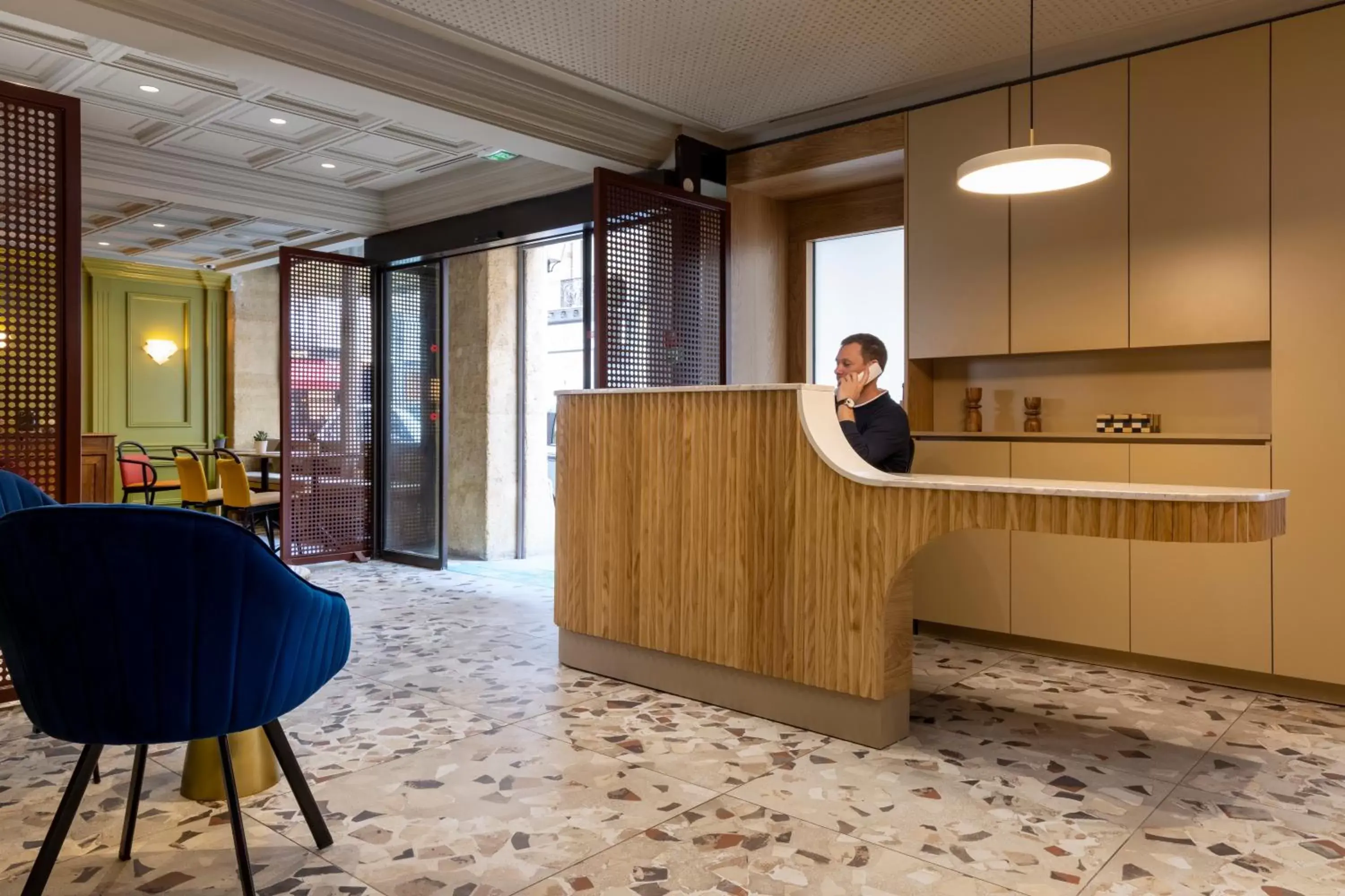 Lobby or reception in Hôtel De La Paix Lobby or reception in Hôtel De La Paix