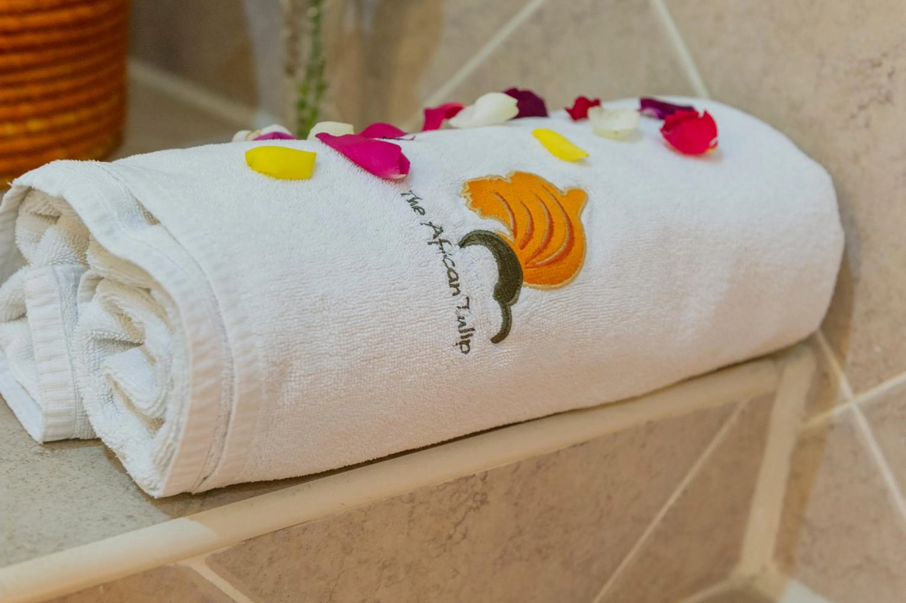 Property logo or sign in African Tulip Hotel