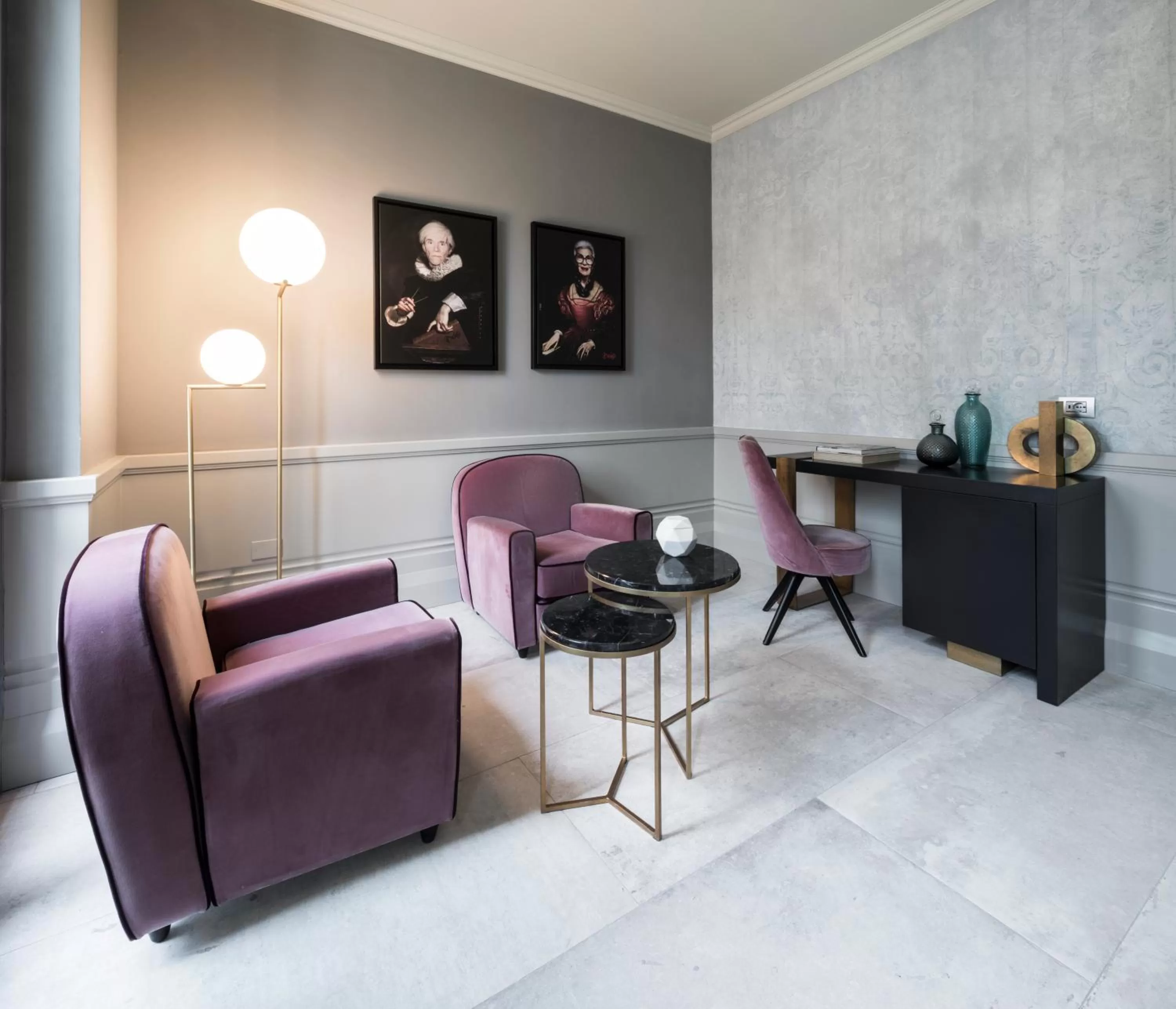 Living room in Palazzo Cornalia