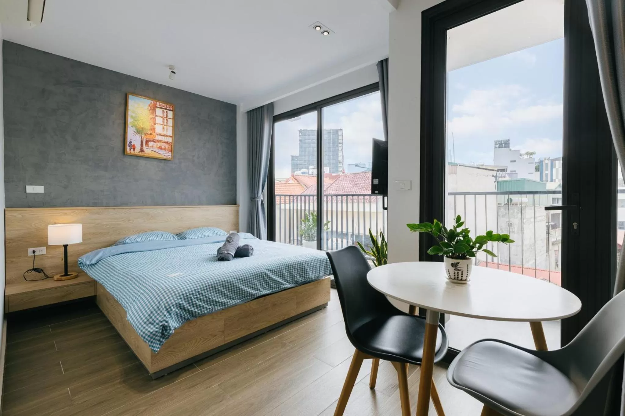 Bed in LUCK APART 8 - Hanoi Westlake Balcony Studio