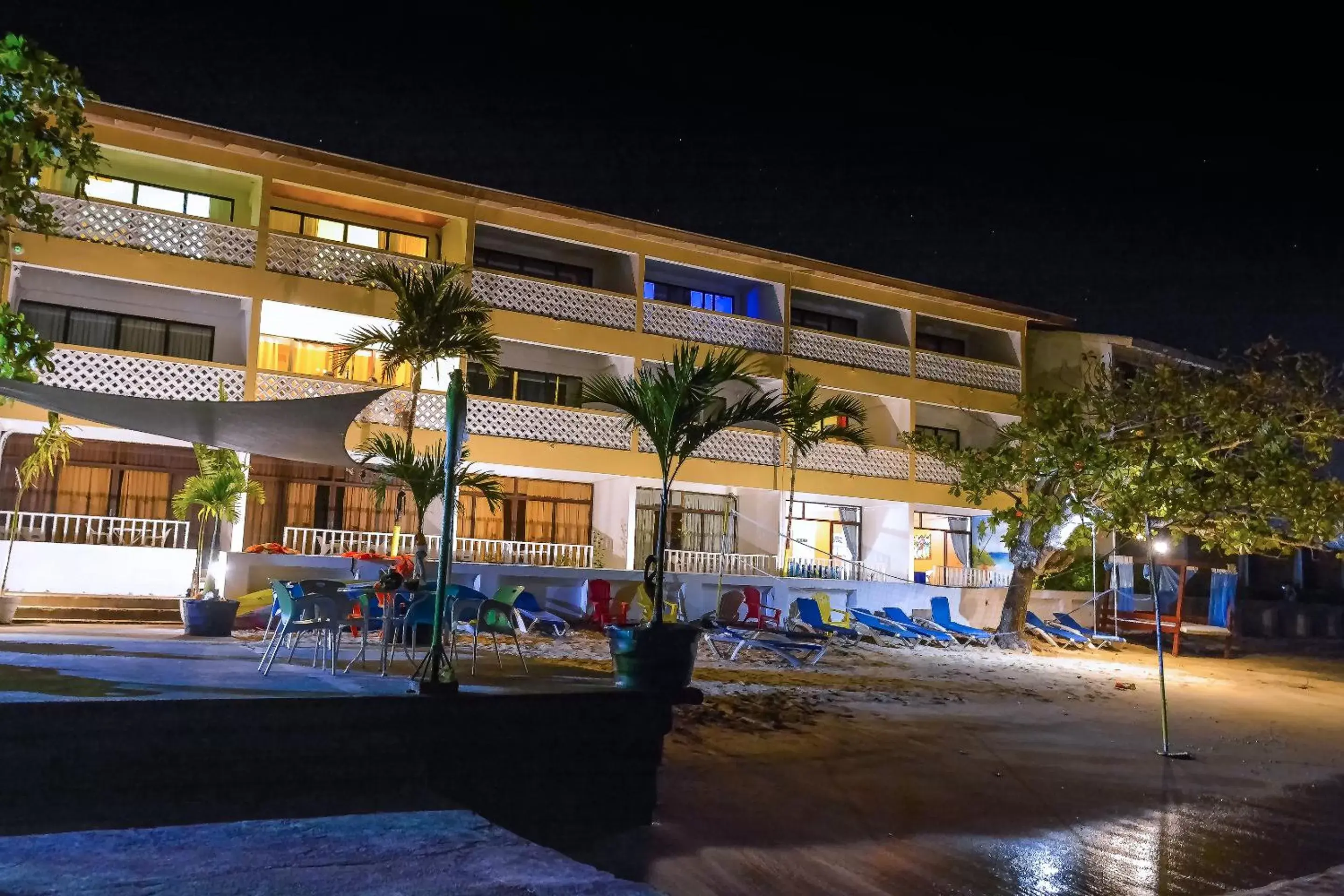 Property Building in Sand and Tan Beach Hotel