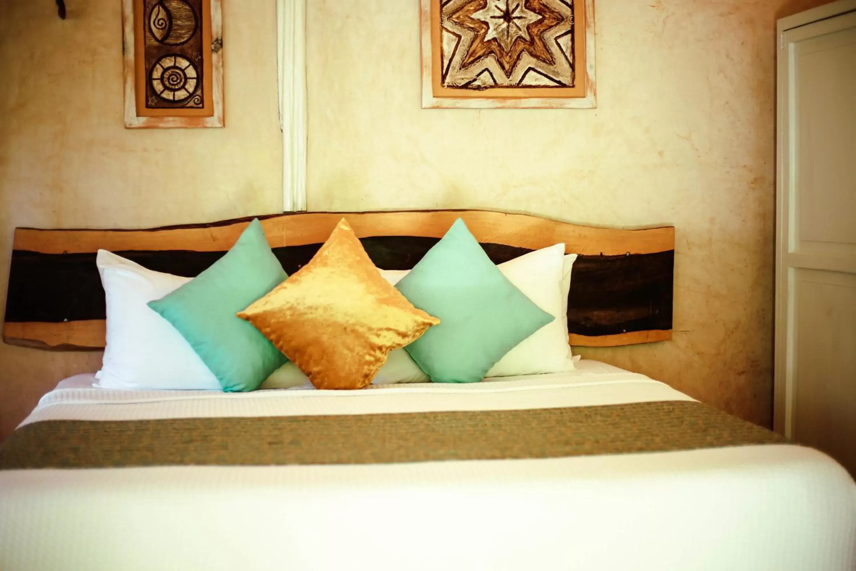 Bedroom, Bed in Villa Las Estrellas Tulum - located at the party zone